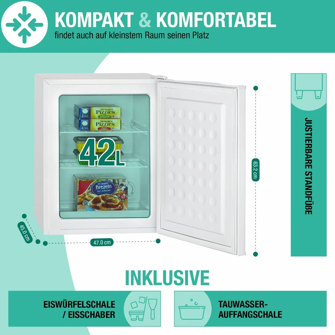Congelador pequeño Bomann 42 L GB 7236 blanco