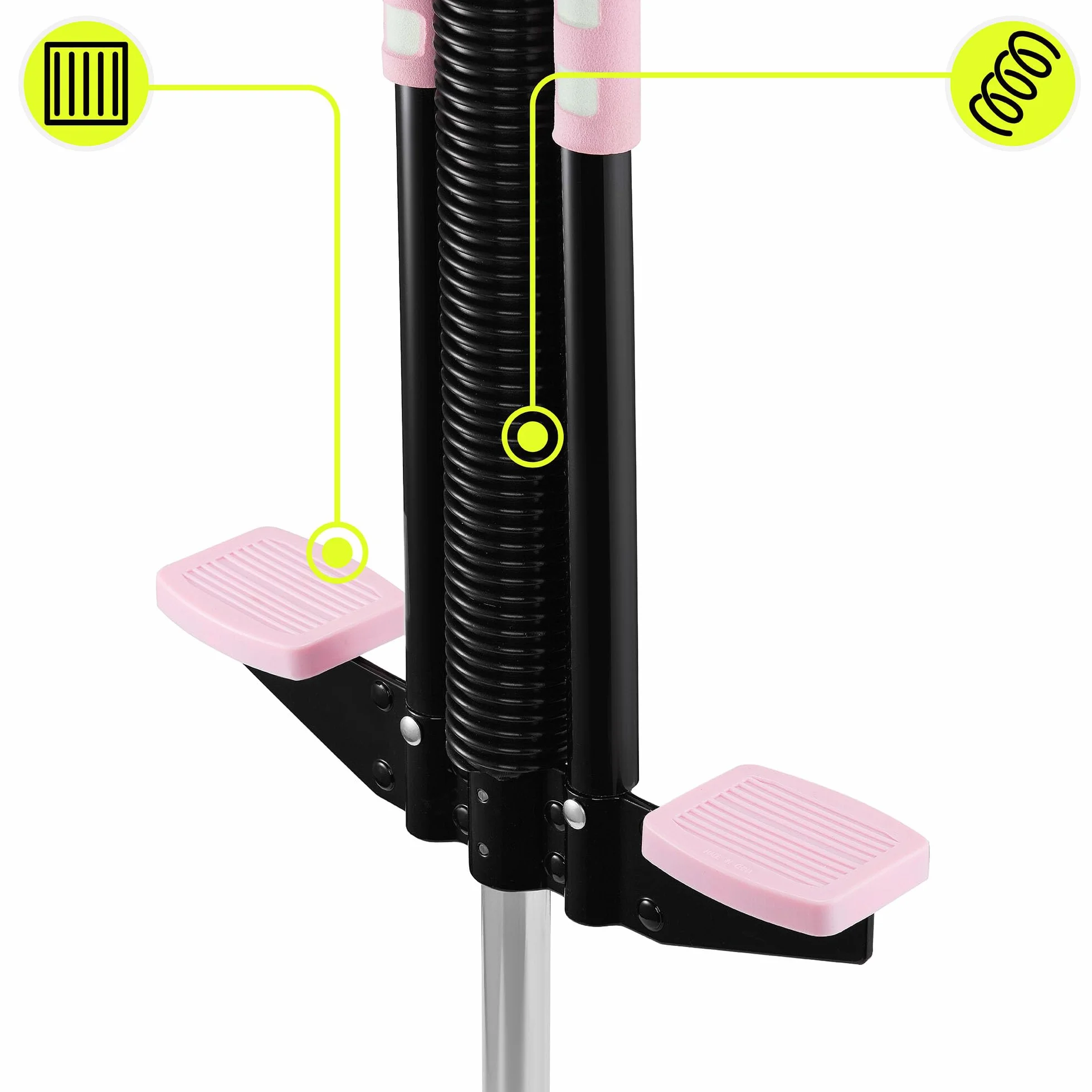 HyperMotion POGO Saltador Dinámico Juvenil 9–14 Años 50 kg 2,35 kg Sistema Elástico Rosa