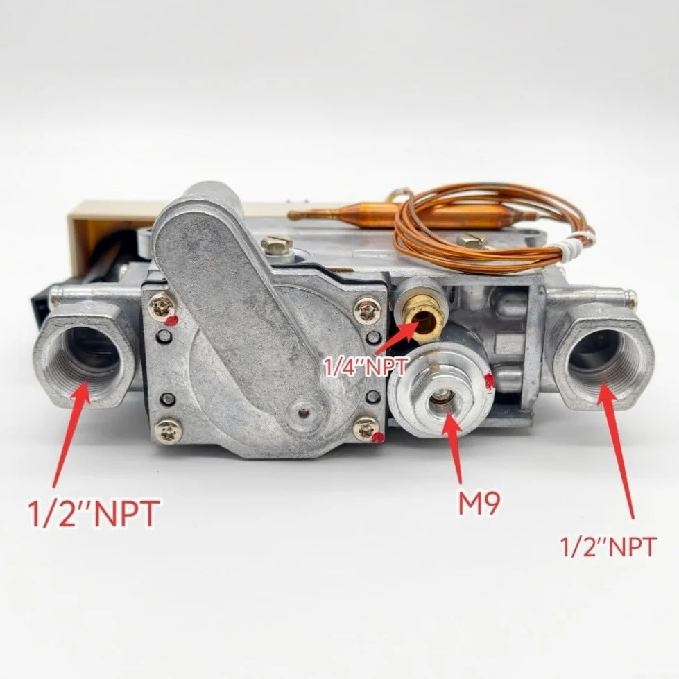 Válvula de control de temperatura 710, válvula de control de termostato de gas 120-200 ℃ Controlador de gas de alta presión para horno industrial de vapor de freidora (SMT-WK002C)