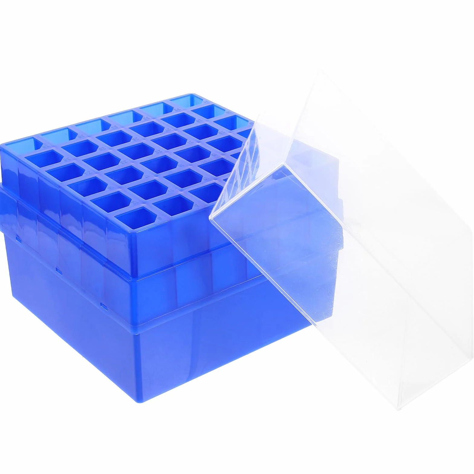 Plástico Caja para Tubos de Ensayo 36 Compartimentos Almacenamiento Transporte Laboratorios Muestreo