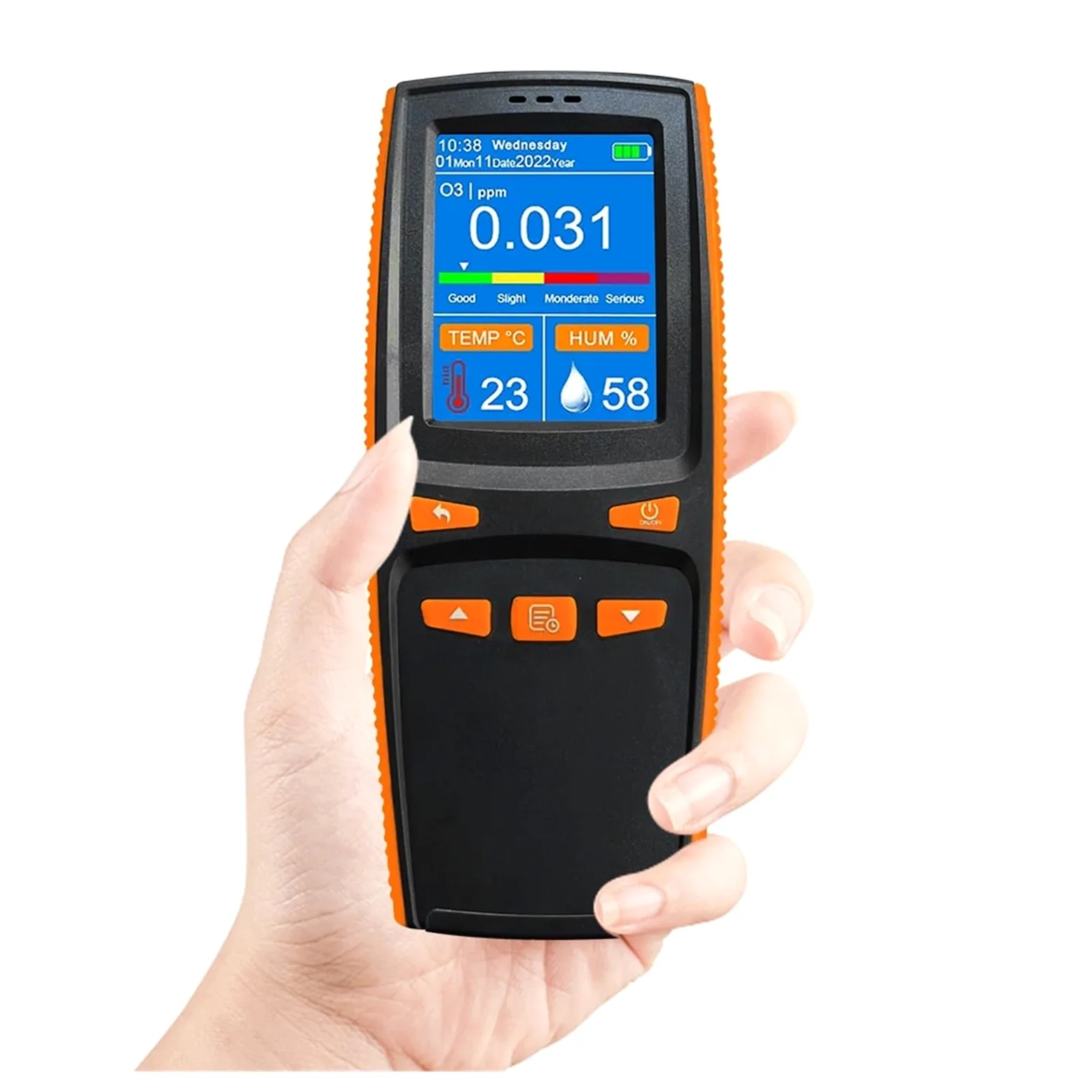 Detector de gas Ozone O3 portátil, analizador de 0-5PPM, probador de mano, contador, medidor de ozono, Detector de aire, Sensor inteligente