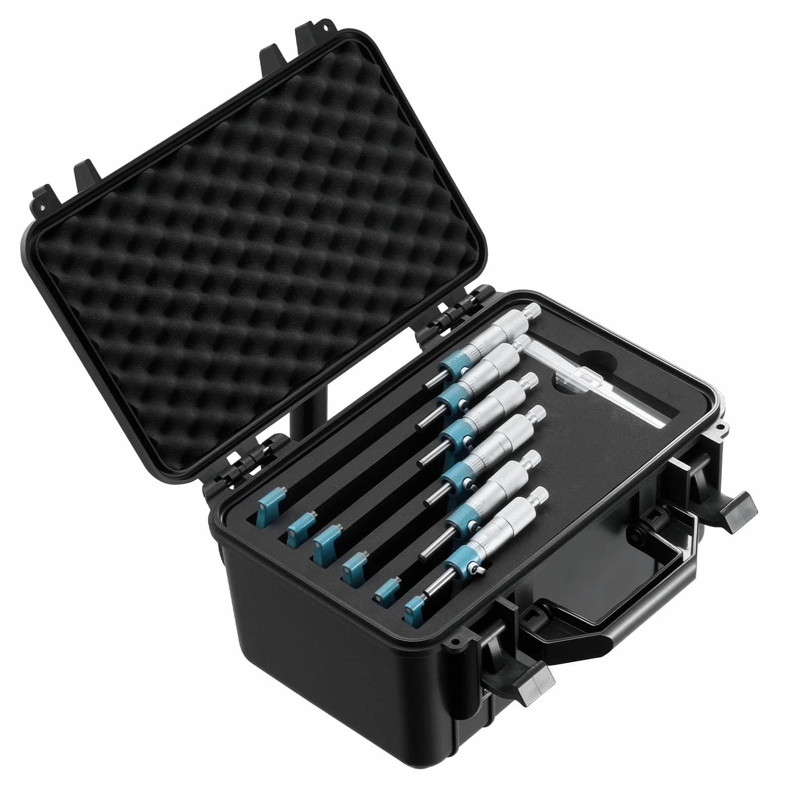 VEVOR Juego de 6 Micrómetros para Maquinista 0-15,24 cm, Precisión de 0,003 mm, Diseño Mecánico, Herramientas Profesionales con Estuche Protector, para Metalurgia e Ingeniería, 270 x 140 x 22 mm