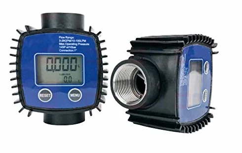 KATSU Contador de Flujo Electrónico de Turbina para Combustible Diésel, Caudalímetro 1" NPT