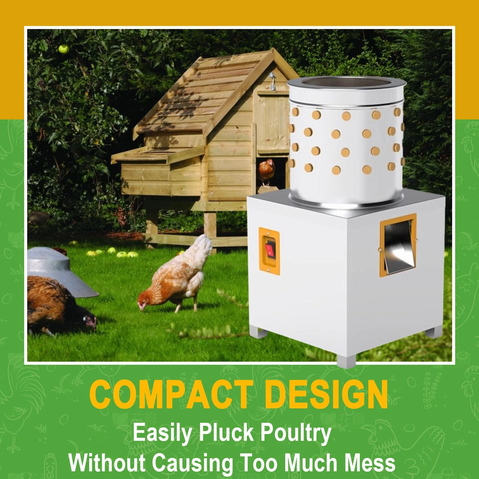 Máquina desplumadora de Pollos pequeña - Máquina desplumadora de Aves de Corral, Máquina desplumadora automática de Pollos para Aves de Corral, Aves, Patos