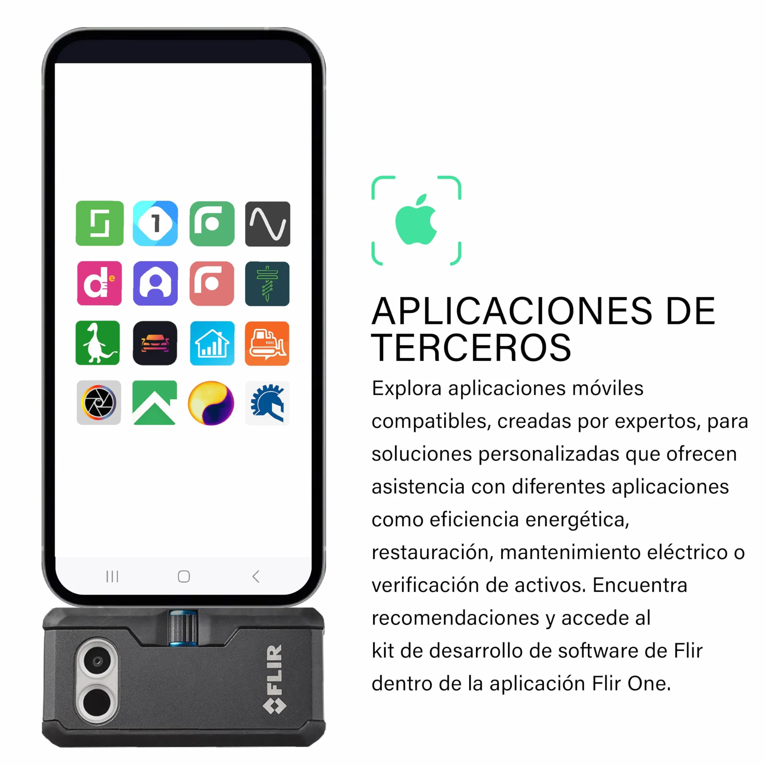 Flir One Pro - Cámara Termográfica Para Smartphones iOS (iPhone 15 Y Posteriores Con USB-C), Súper Resolución De 480X360 (IR Nativo De 160X120)