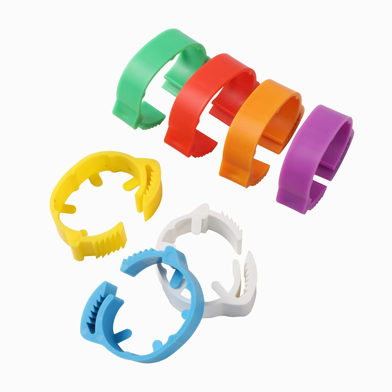 Pies de pollo con anillos de pies 700Pcs Inner Diameter 2~2.4 cm Adjustable Chicken Foot Ring Poultry Leg Bands(Red)