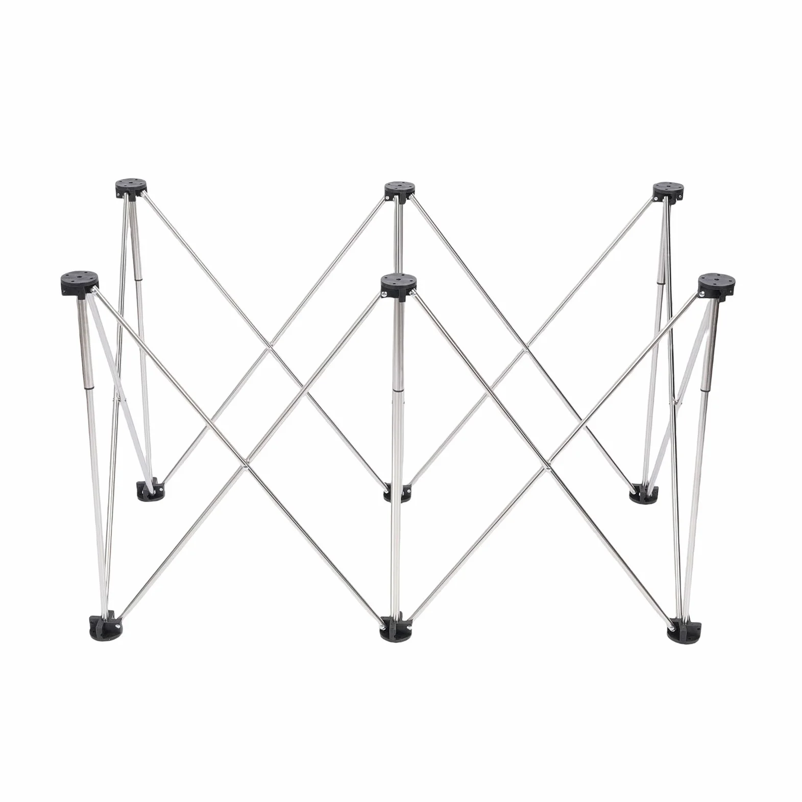 FTVOGUE Pata de Banco de Trabajo Portátil Pata de Soporte de Trabajo Plegable de Acero Inoxidable Capacidad de 600 Kg Diseño Telescópico de 6 Patas Configuración Rápida con Bolsa de Almacenamiento