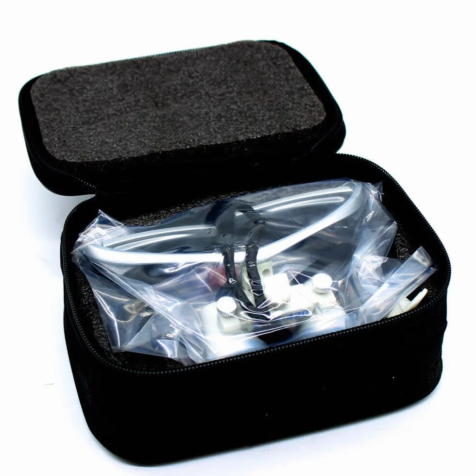 Lupa binocular Lámpara Dental 2.5X420mm Magnifier Portátil Lupas de cabeza LED Headlight