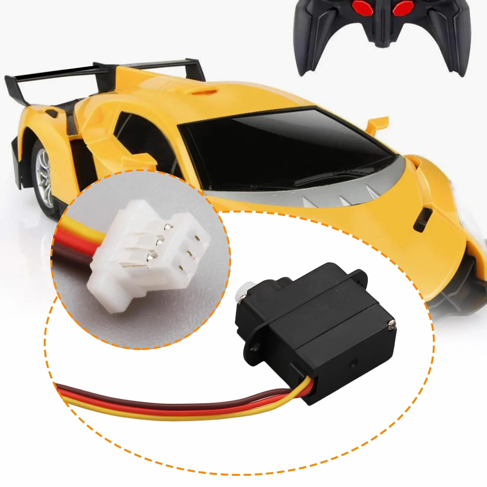 ECSiNG Servo digital 2 g 1,0 mm 260° para modelos de coches y mini aviones