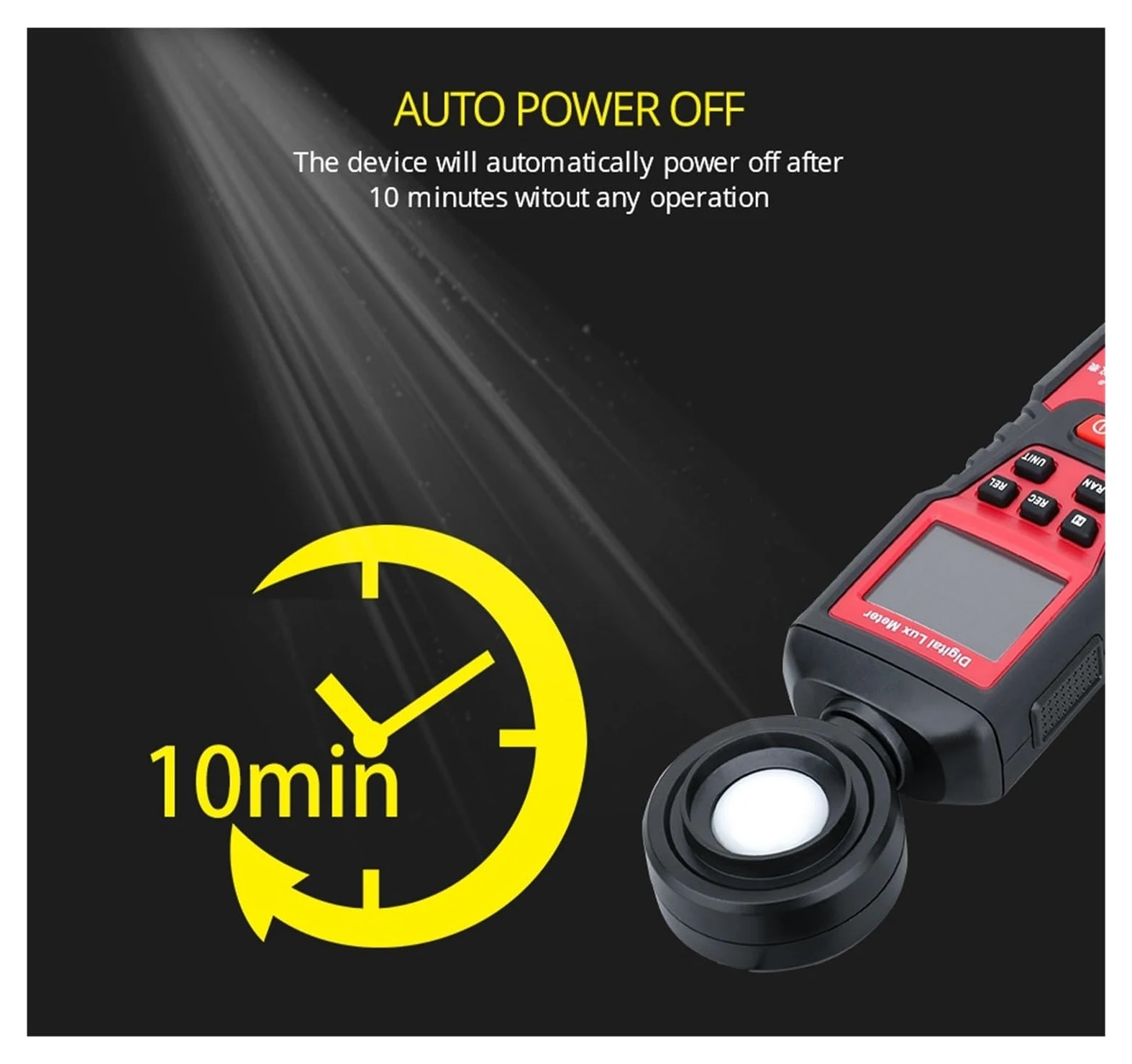 Fotómetro digital, luxómetro, comprobador de luz, espectrómetro fotográfico, detector luminosidad portátil, 1 a 200 000, pantalla LCD,Alta precisión