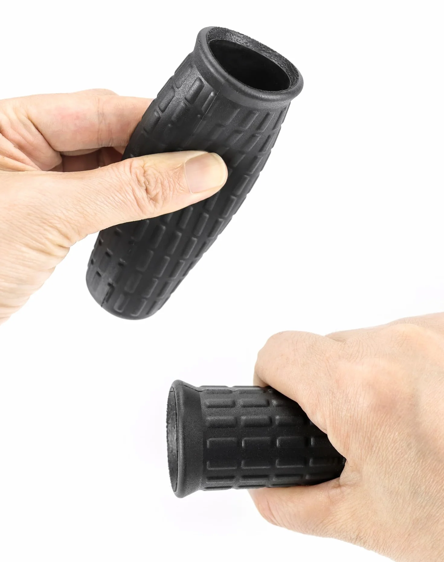 QWORK 2 manijas de Carretilla Antideslizante Diámetro Interior 32 mm Longitud 12 cm