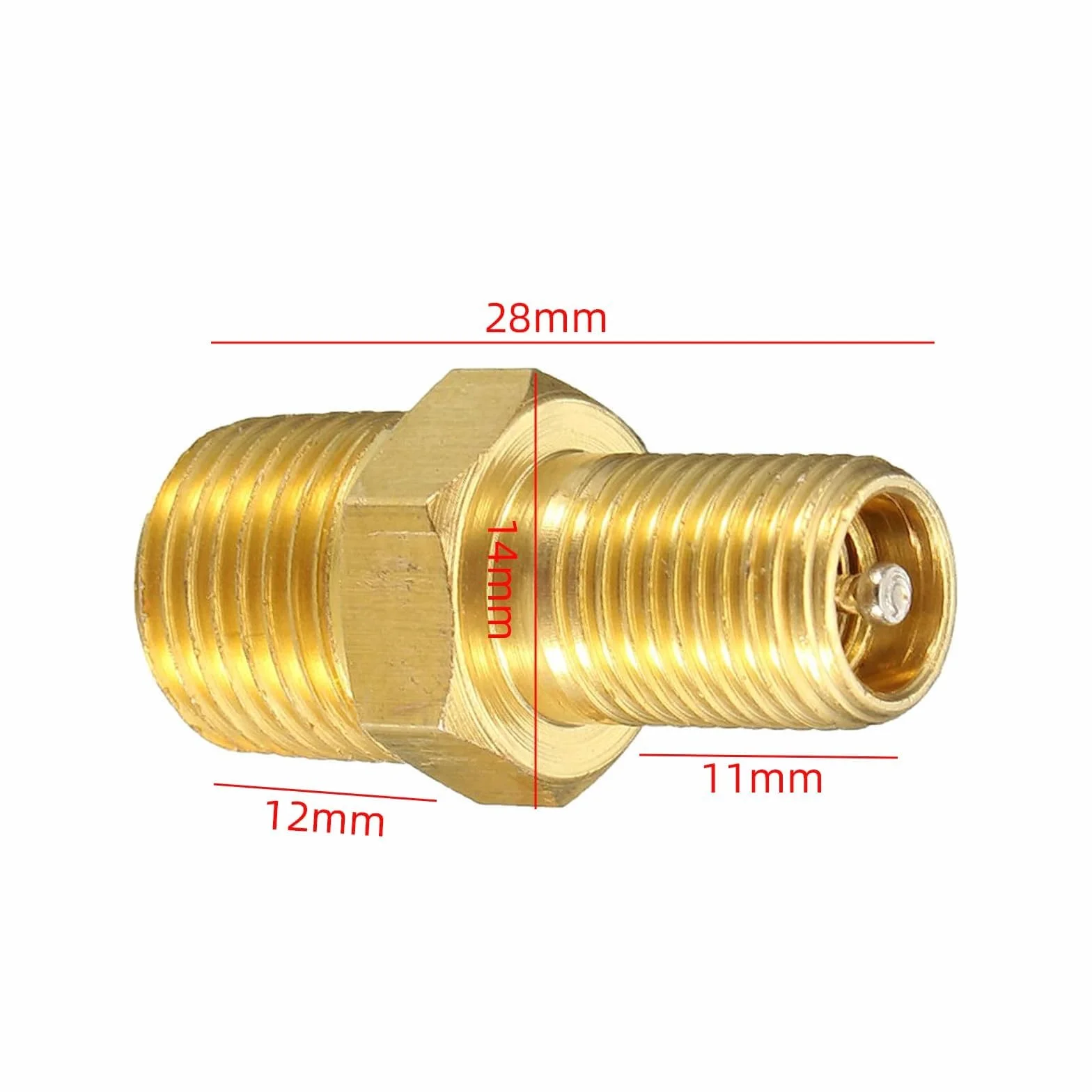 Válvula de latón compresor de aire 1/4" NPT rosca adaptador neumático