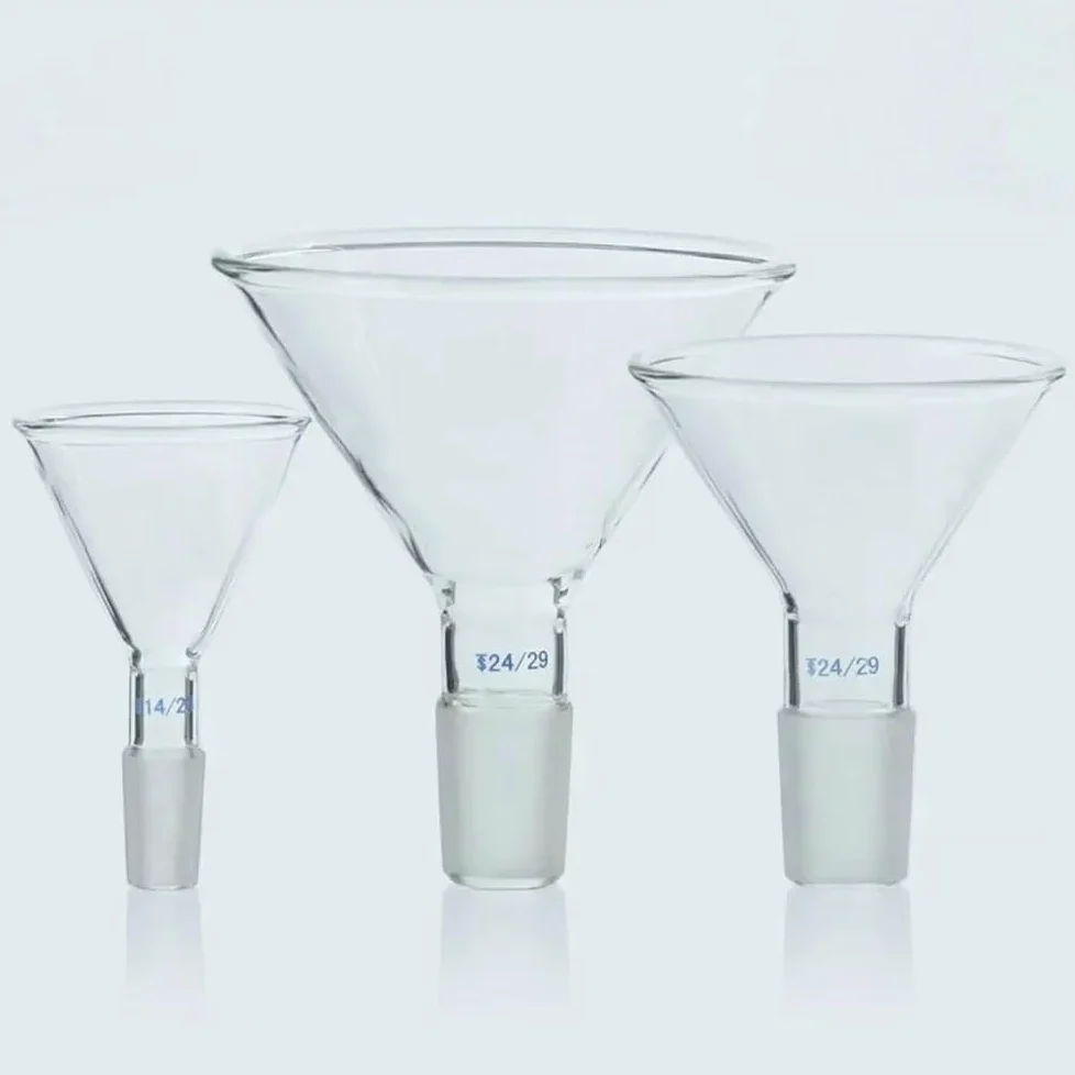 Embudo cónico de vidrio de borosilicato transparente de 50 mm a 150 mm for experimentos de laboratorio (boca esmerilada estándar, 1 unidad)(100mm joint No.24)