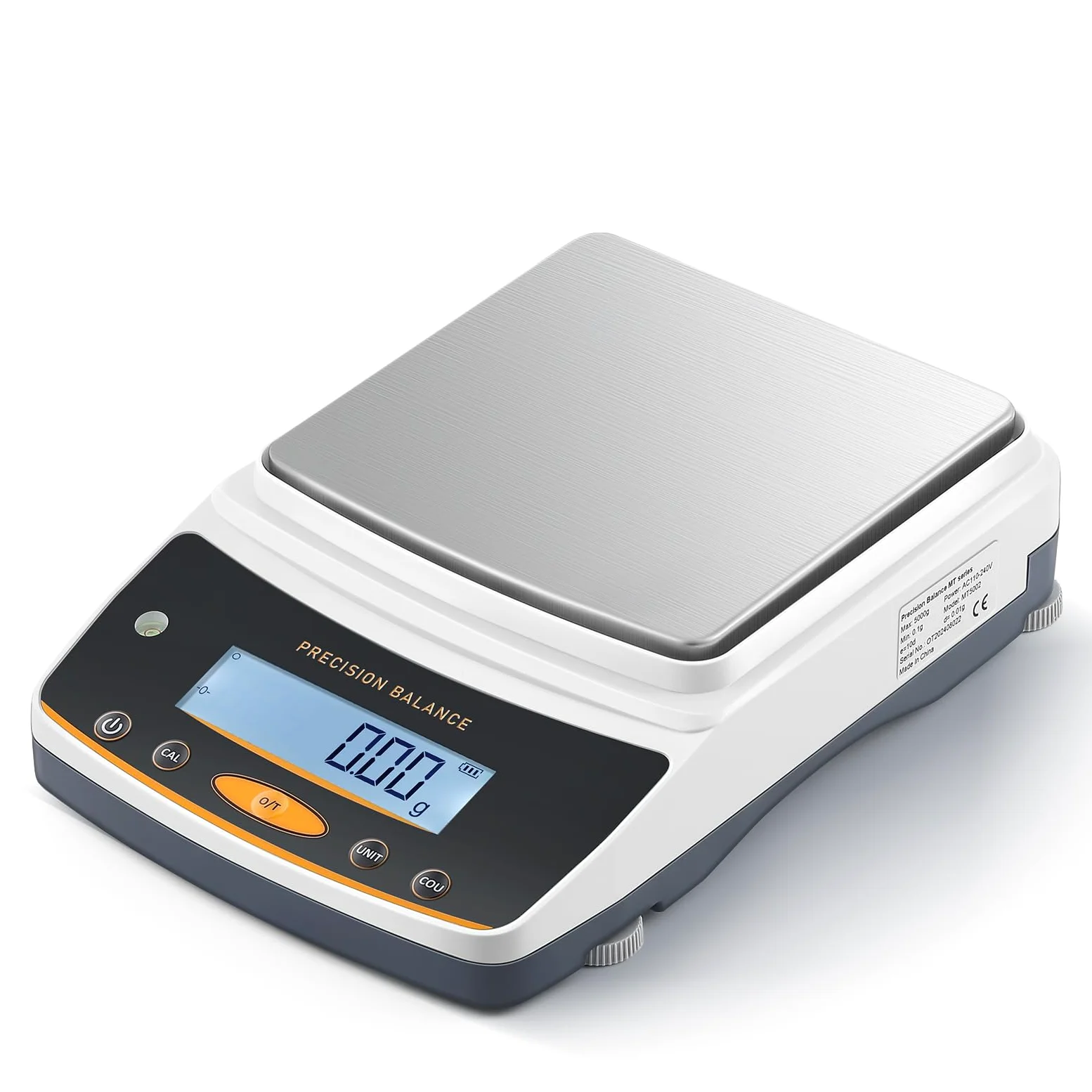 Bonvoisin Báscula de laboratorio: 5000 g x 0,01 g, báscula digital recargable con interfaz RS232, precisión de 0,01 g
