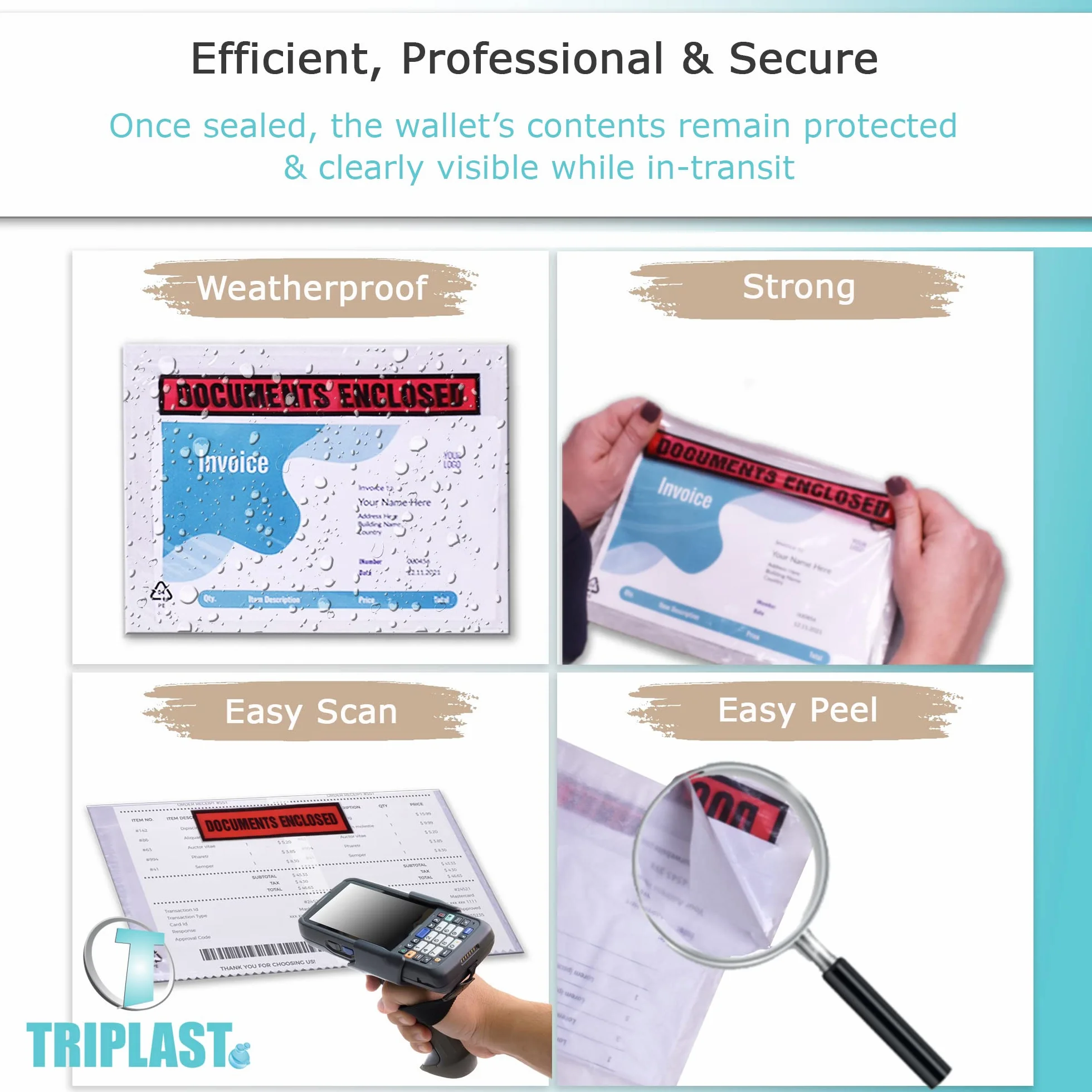 Sobres Triplast para sellar documentos A5 225 x 165 mm paquete 100 unidades
