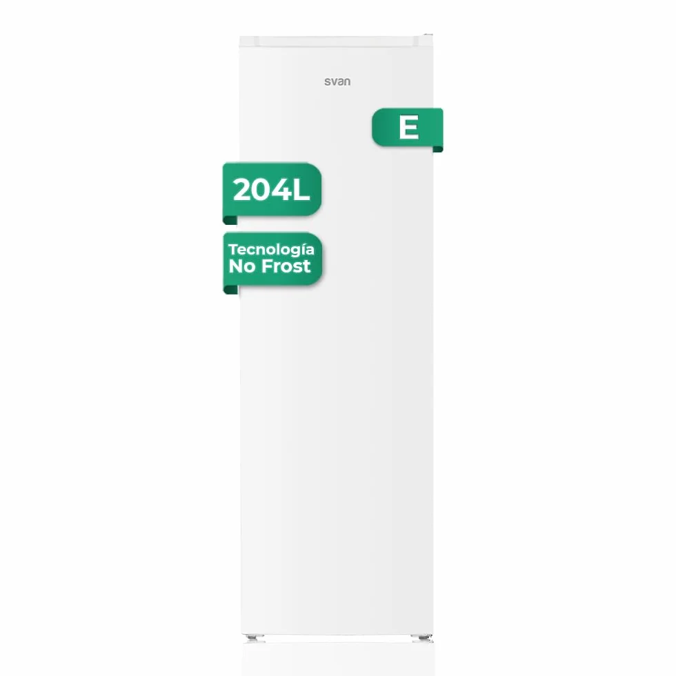 Svan Congelador Vertical Blanco SCV175500ENF 204 L Puerta Reversible Eficiencia Energética Clase E