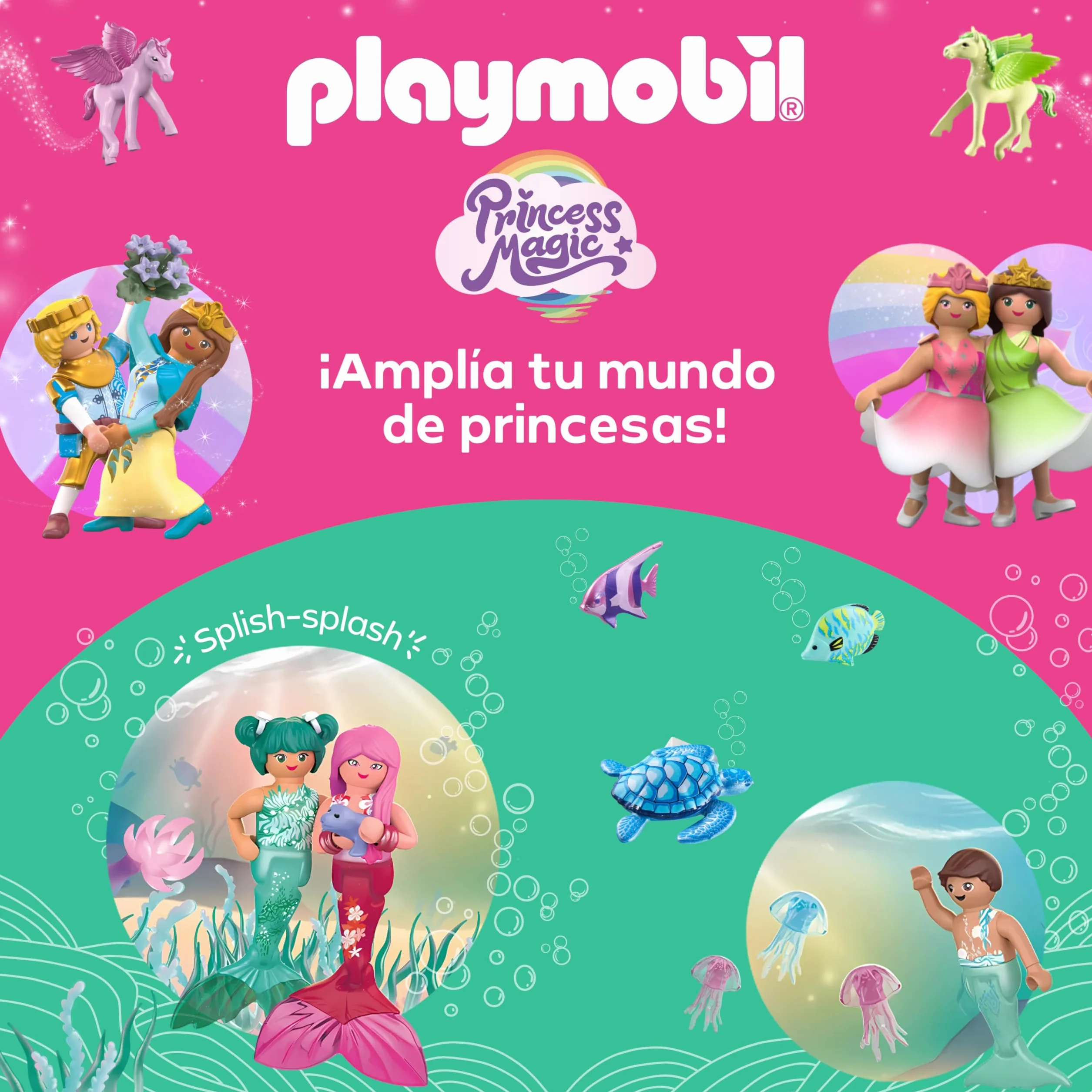 PLAYMOBIL Fantasy & Magic Excursión de Las Hadas 2 Hadas Familia de Unicornios Joyling Cueva de Piedras Preciosas Juguete 4 años 72067