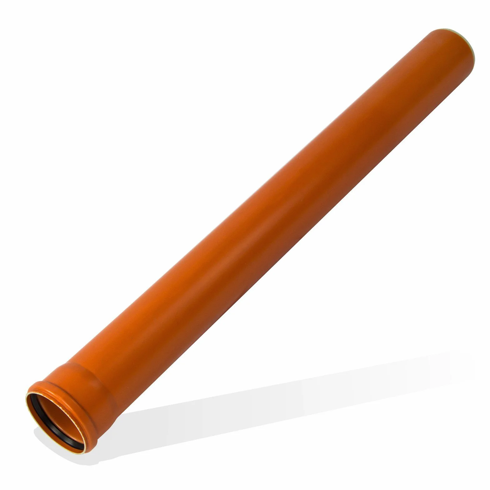 Ostendorf Tubo PVC SN 4 Coex DN/OD 125 x 1000 mm Marrón Anaranjado Alcantarillado