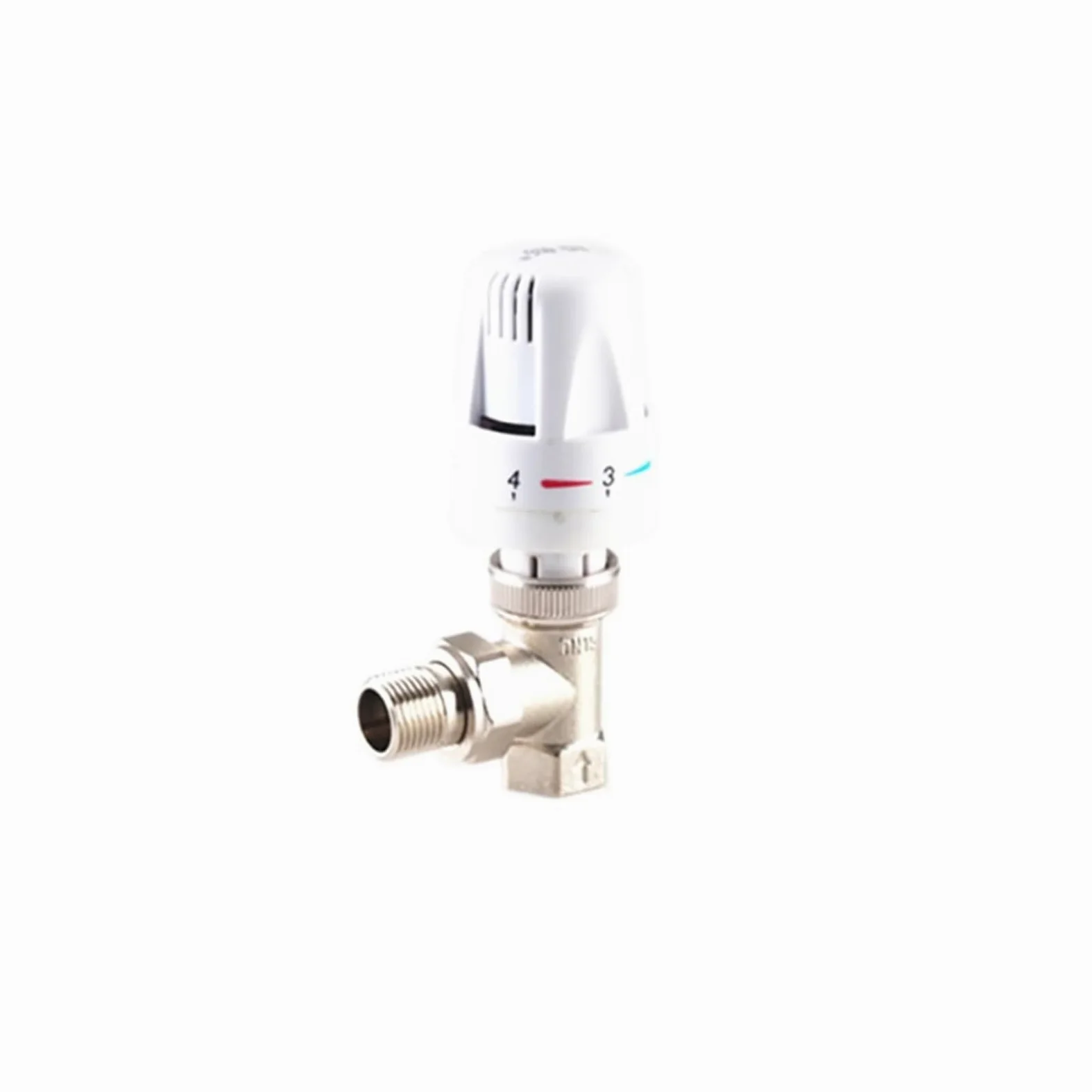 Válvula de Control de Temperatura automática, válvula termostática de radiador for calefacción de Suelo, Tipo Recto de latón, 1/2 ", 3/4", 1"(0.5 Inch)