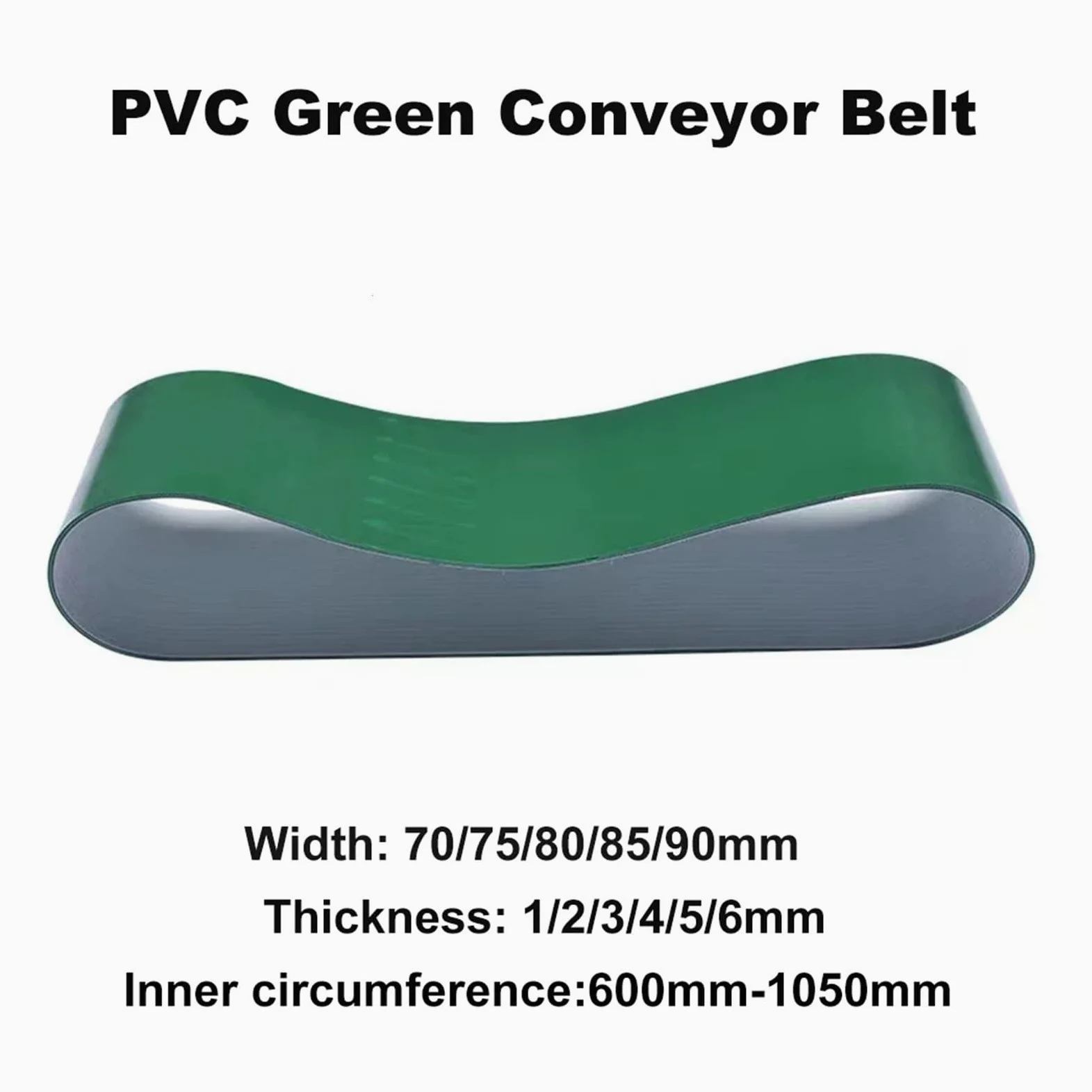 1 correa de transmisión | banda transportadora de transmisión verde de PVC de 600 mm-1050 mm industrial(900mm,5MM THICK -1PCS_70MM)