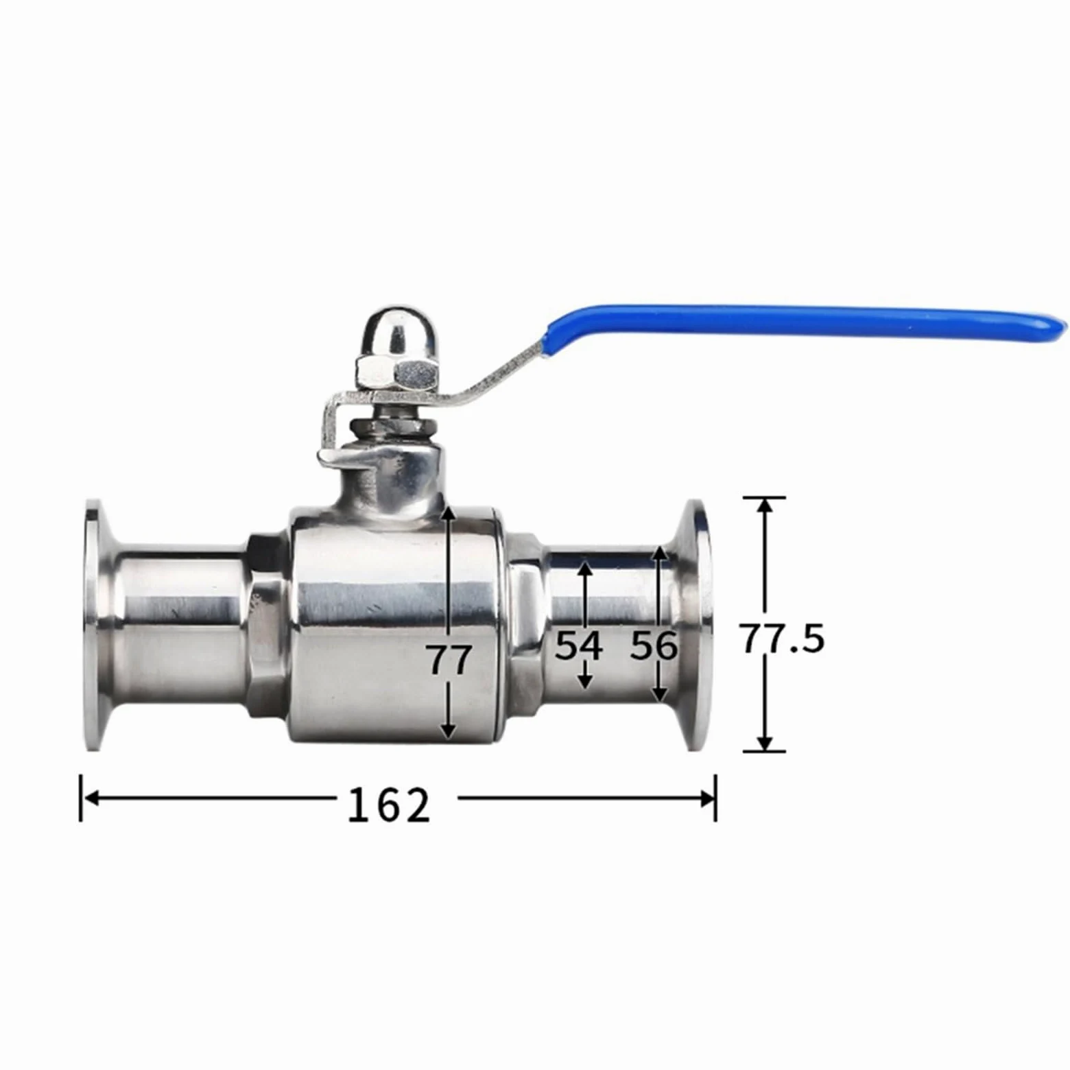 Acero Inoxidable 316L, válvula de conexión rápida a presión con Abrazadera(2-1/4")