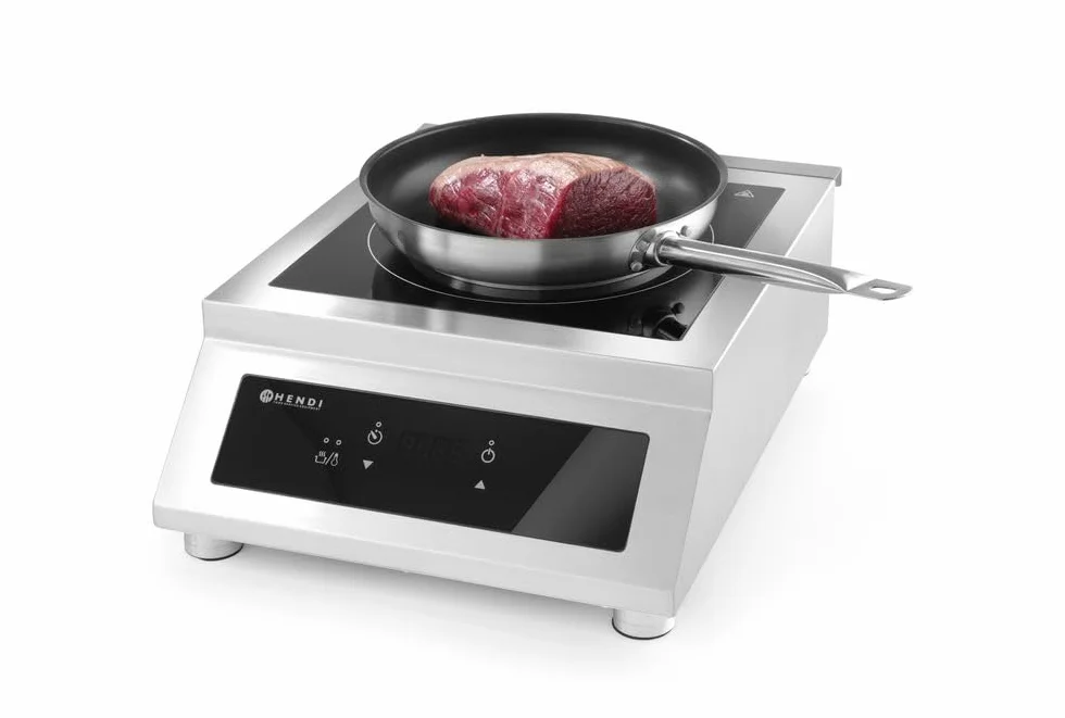 HENDI Cocina de inducción modelo 5000 D - Profi Line - 400V / 5000W - 398x515x(H)168 mm