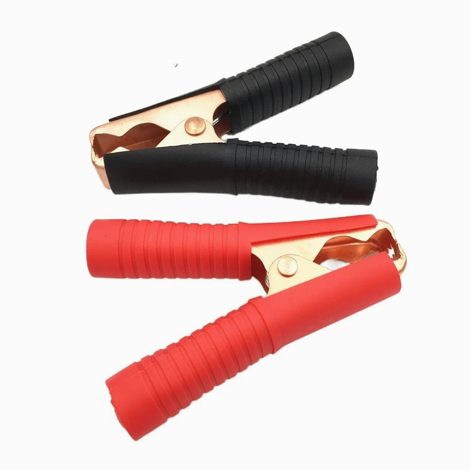 4 Uds. Pinzas de Prueba de batería de Coche de cocodrilo de Metal 100A Abrazadera de Prueba de 100 amperios Nominal roja + Negra