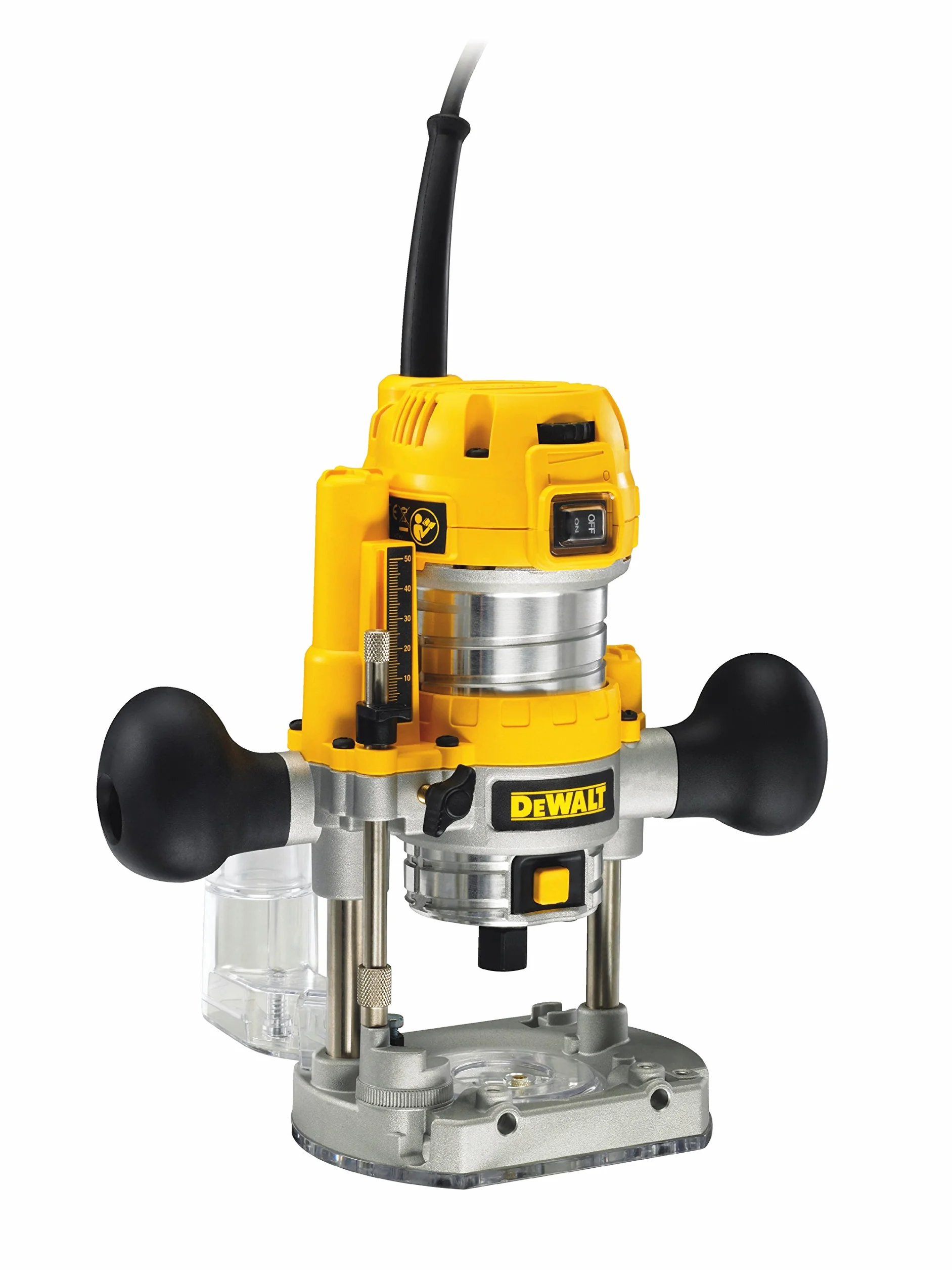 DeWalt D26204K-QS Fresadora Combo 900W-27.000 RPM (6-8 mm) -Electrónica, Negro y amarillo