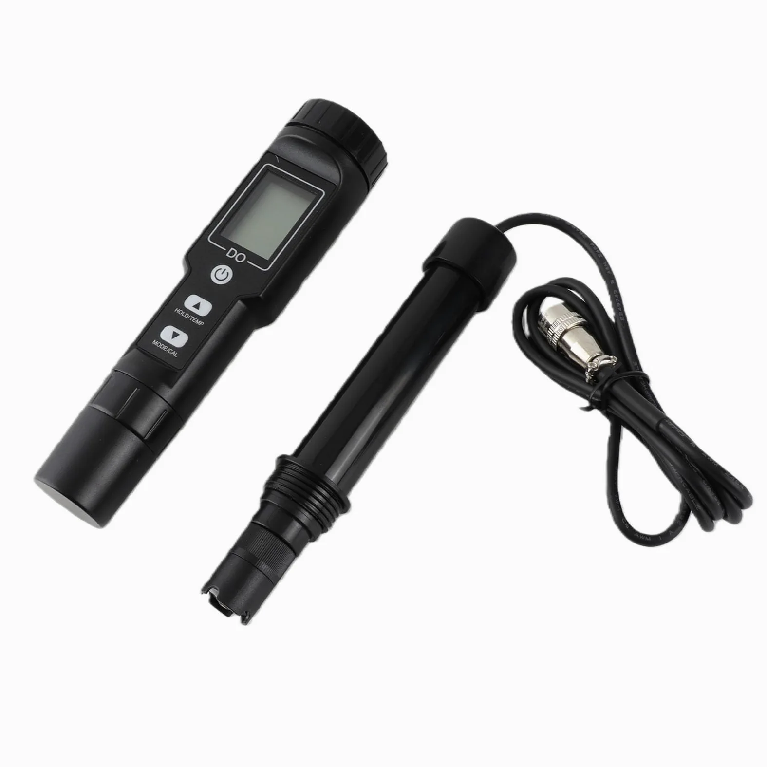 Generic Medidor de Oxígeno Disuelto con Sonda Desmontable y Probador de Calidad con Pantalla Digital para Acuarios, Estanques, Laboratorios y Acuicultura Compensación de Temperatura Apagado