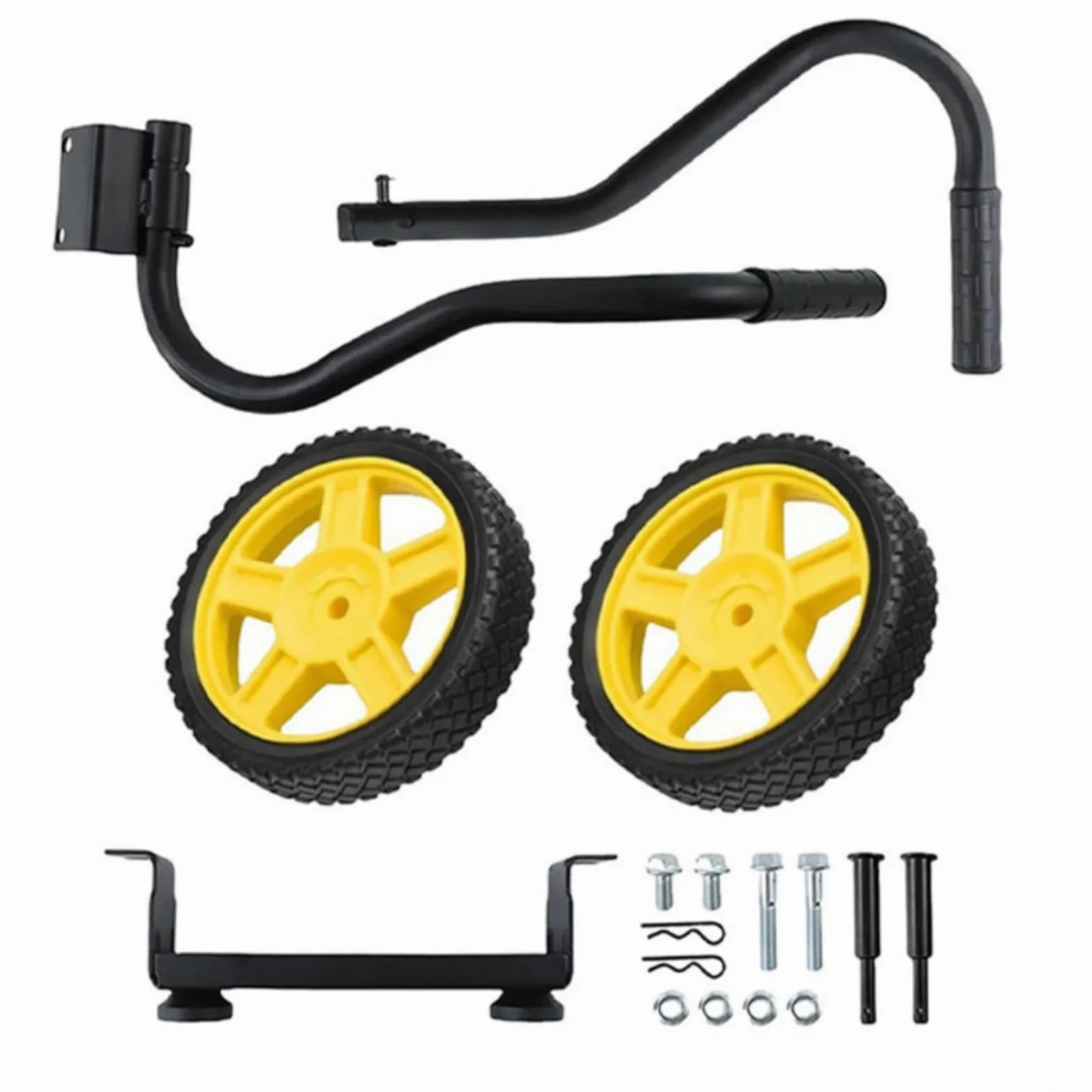 Kit de rueda generadora amarilla resistente con maniobra de mango y neumáticos fiables, para unidades de 2800-4750 vatios