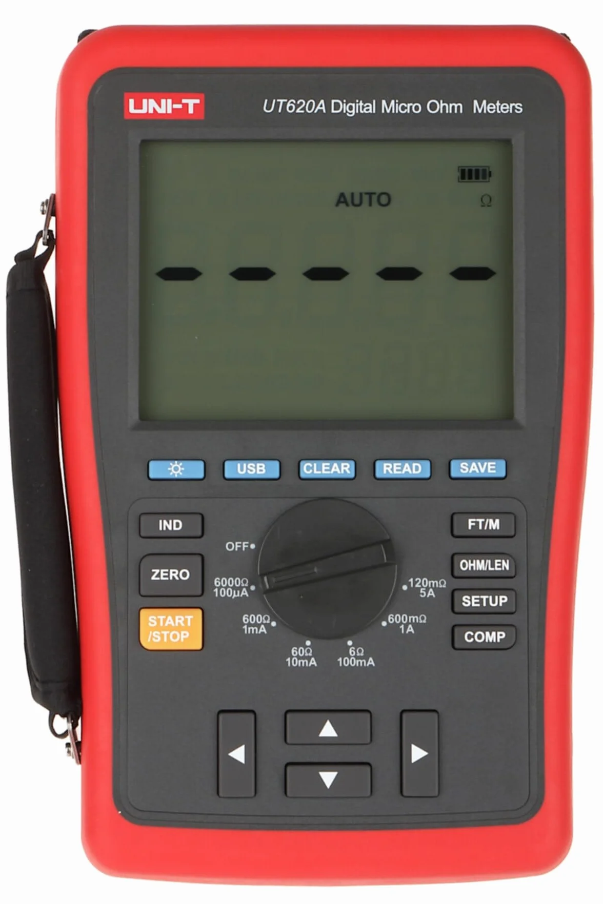 UNI-T UT620A Digital Micro Ohm Meter Resistance Meter DC low resistance 60000 Counts 6.0000K ohm with High/Low Limit Alarm USB and Back Lig
