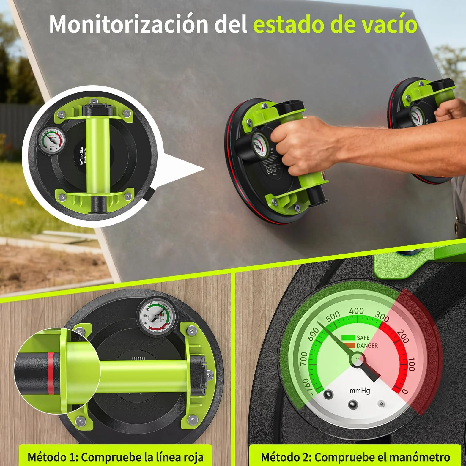 Ventosas para Azulejos 200KG Alta Resistencia TaskStar 2 Piezas