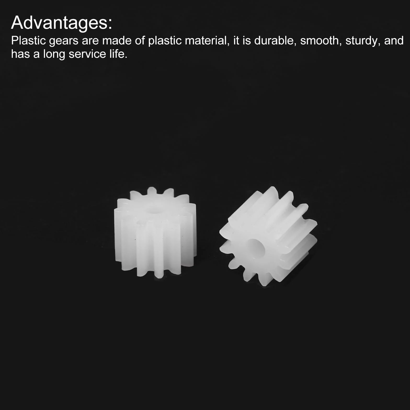 QUARKZMAN 12 Dientes Engranajes de Plástico Modelo 122AA para Coche RC, Módulo 0.5, Blanco