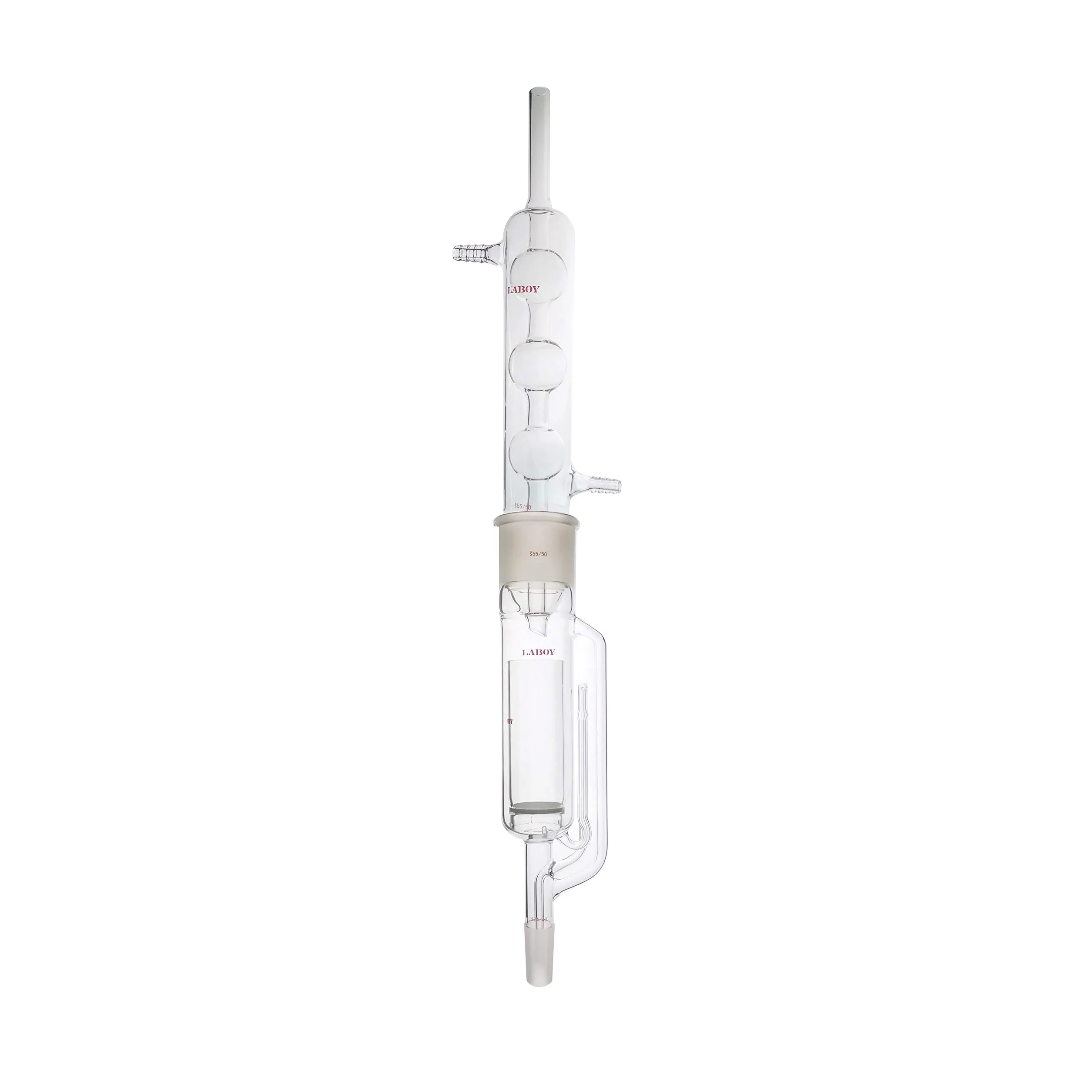 Laboy - Juego de accesorios de extracción de esoxhlet de vidrio con tubo de extracción de soxhlet, condensador Allihn y dedal de extracción