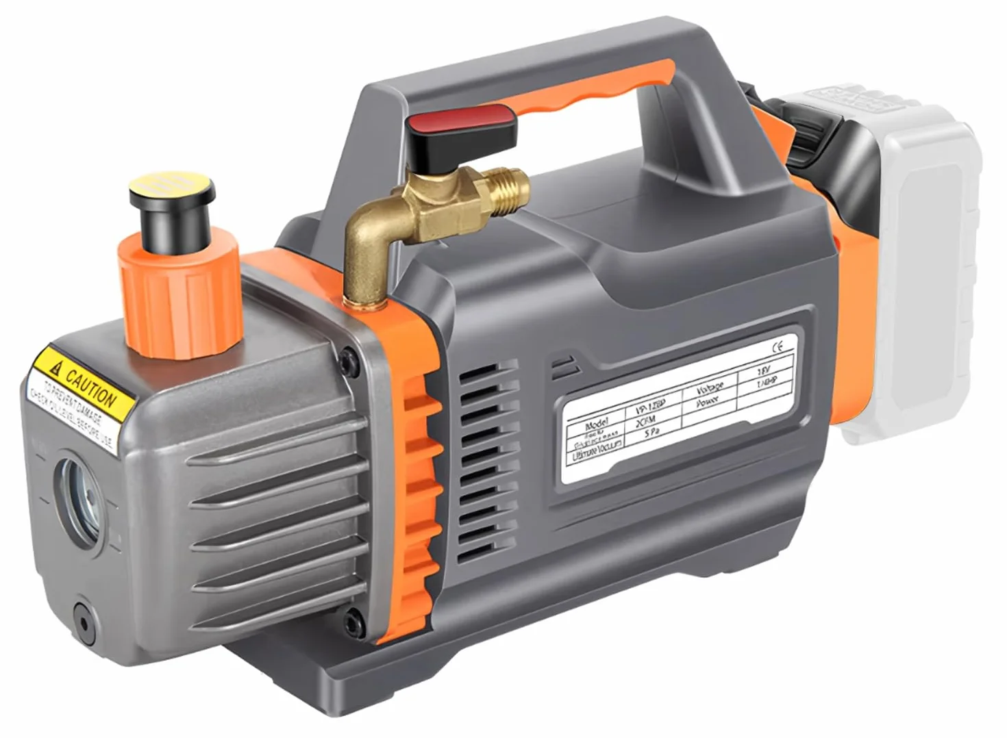 Bomba de vacío compatible con batería Mak-ita de 18 V, bomba de vacío de 1 etapa, 2CFM, 1/4HP, 5 PA, probador de vacío para herramientas de aire refrigerante HVAC AC, desgasificación de resina