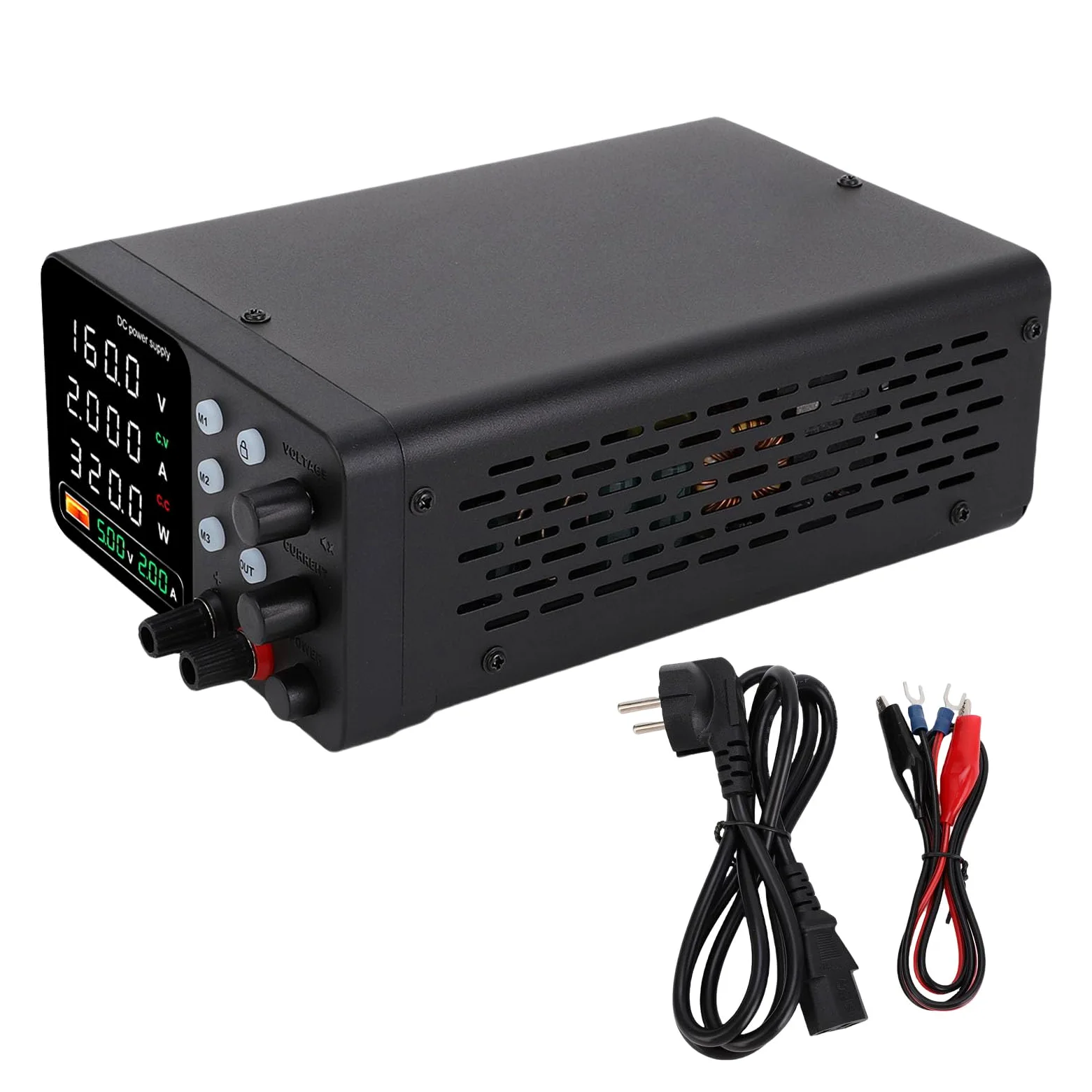 SEAFRONT 150W Fuente de Alimentación DC Fuente de Alimentación Ajustable Variable Variable Regulada 0-30V 0-5A con Ventilador USB de Carga Rápida y Refrigeración Inteligente para (Enchufe UE 230V)