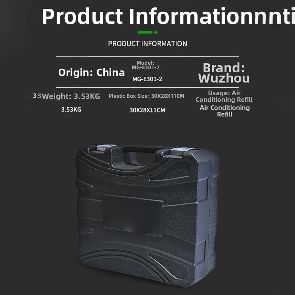 Manómetro digital, 0-6000 kPa juego de manómetro de refrigerante digital, dispositivo de prueba de presión de vacío digital para aire acondicionado y bombas de calor (MG-301 Medidor Único)