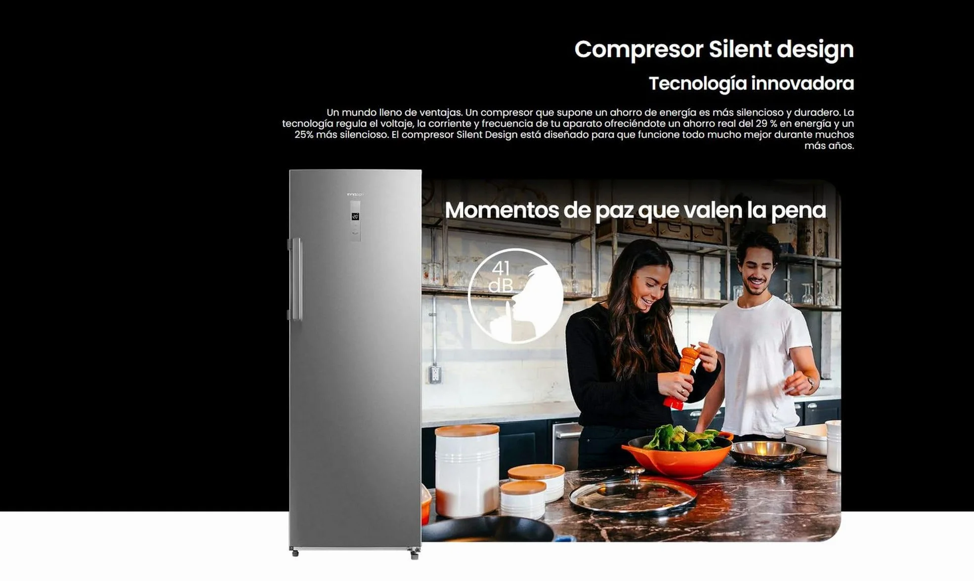 INFINITON Congelador Vertical CV-238L72XEL 238L No Frost Inox
