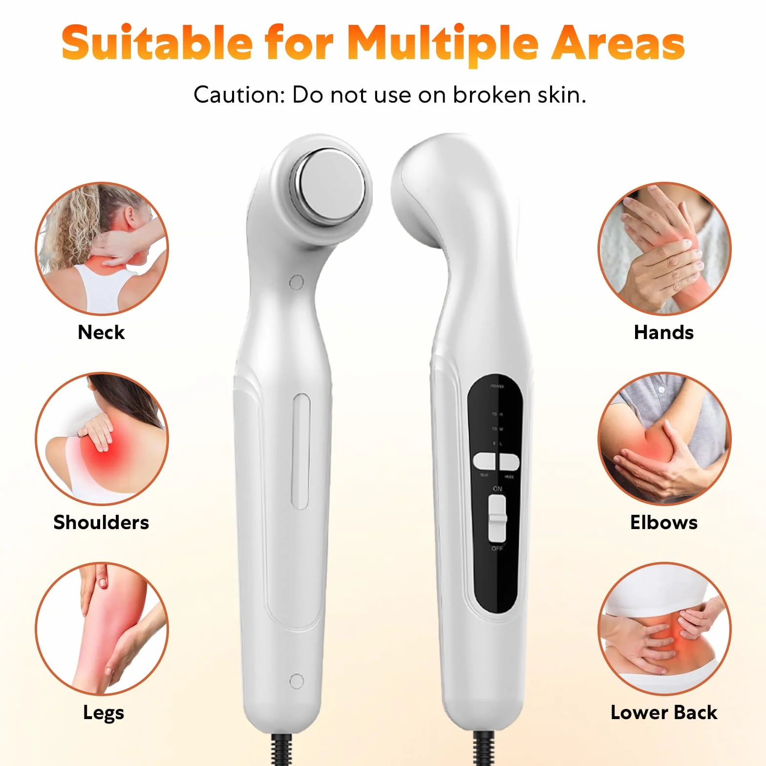 Dispositivo De Fisioterapia Por Ultrasonido, Dispositivo de ultrasonidos portátil para uso doméstico, dispositivo de ultrasonidos de mano para terapia del dolor y osteoartritis 3 niveles de velocidad