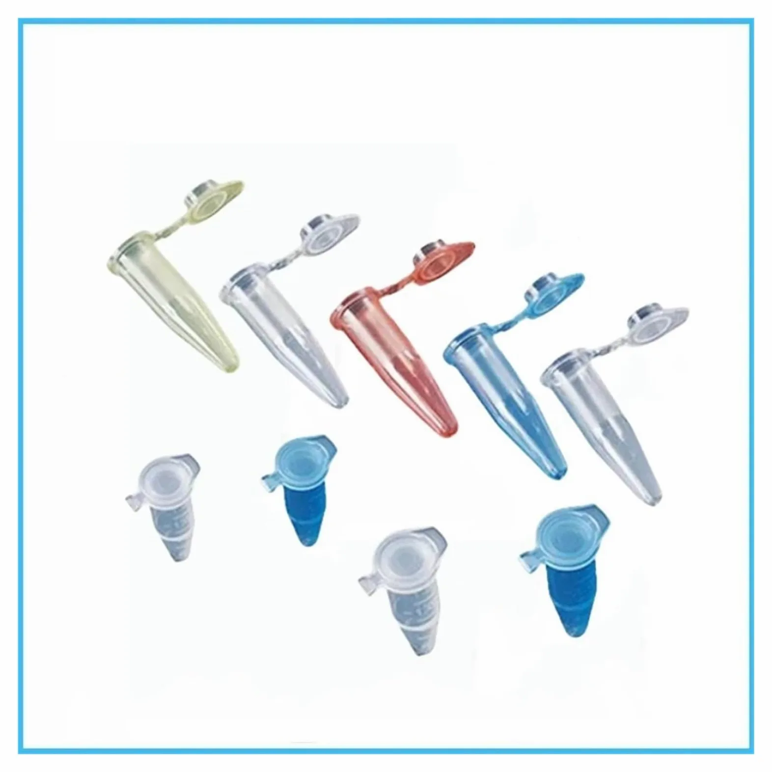 MENGKE 500PCS Pcr Micro Centrifuge Tube 0.2ml 0.5ml 1.5ml 2ml Snap Cap Plastic Test Tube Laboratory Centrifuge Tubes With Scale(0.5ml transparent)