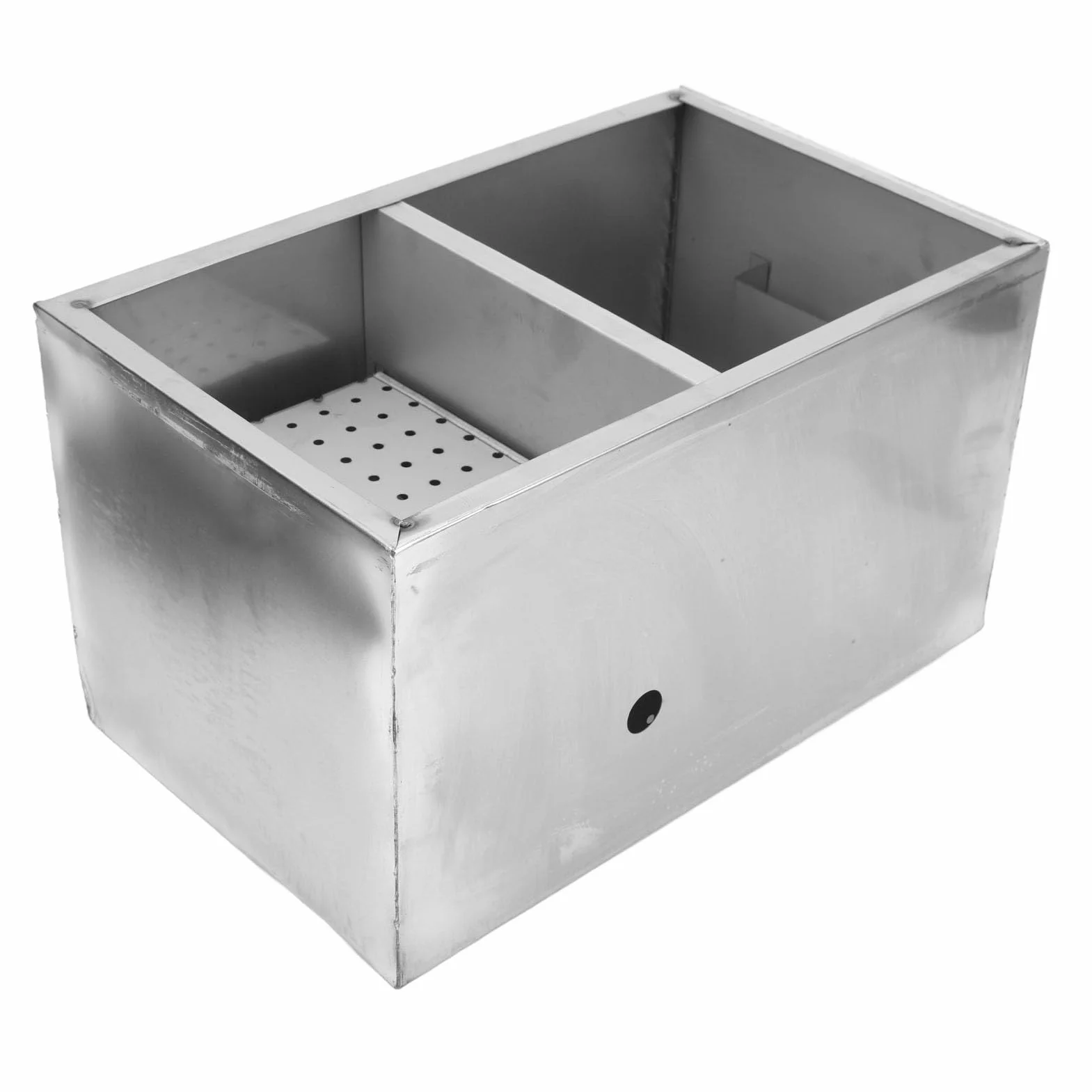Trampa de Grasa para Cocina, Sellado Grande Gran Capacidad Amplia Aplicación Trampa de Grasa de Alto Flujo Acero Inoxidable para Restaurante
