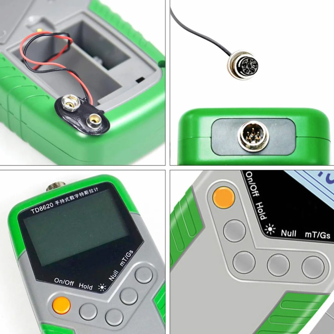 Medidor de Gauss Digital Portátil TD8620 Gaussmeter 0-2400mT