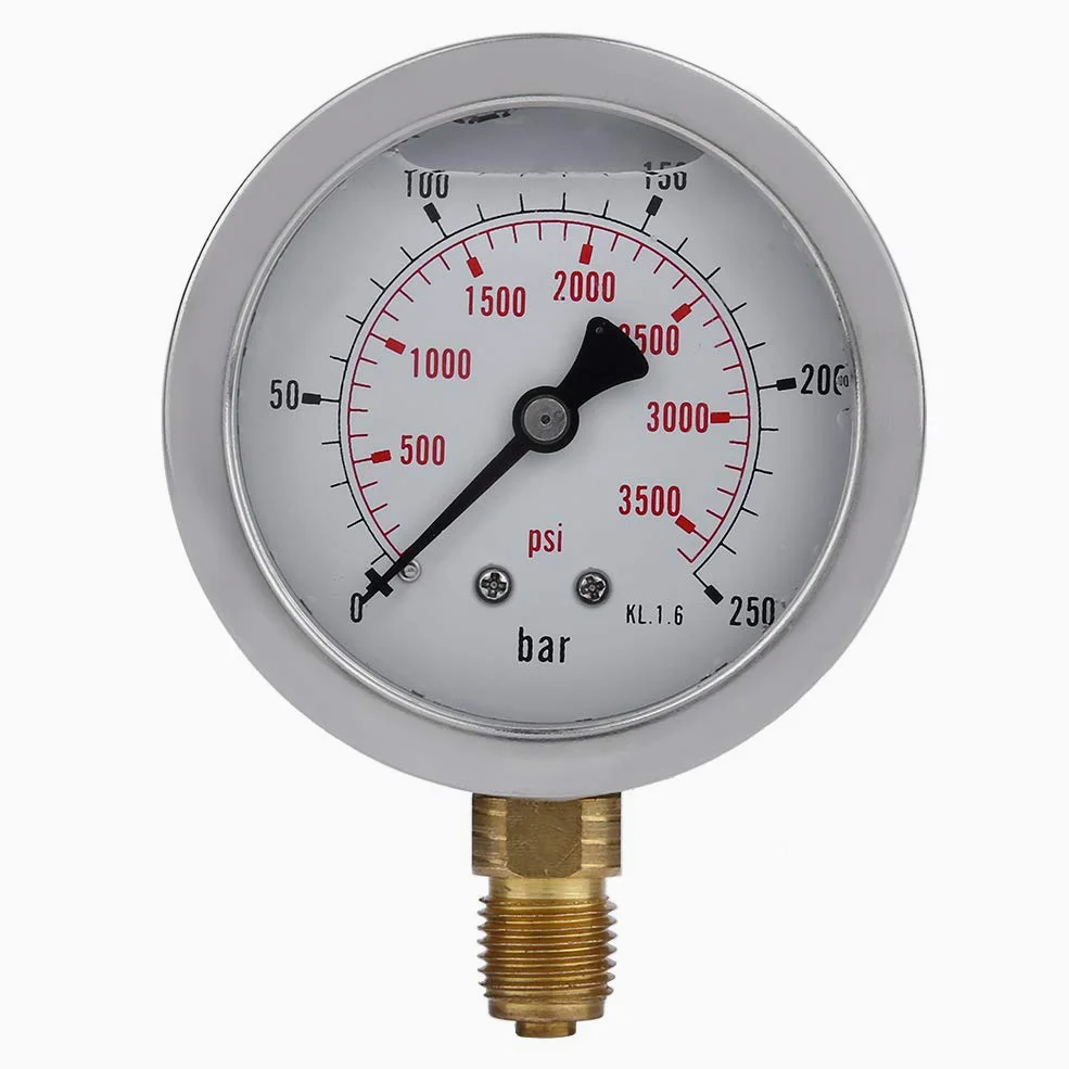 Kit de Prueba de presión hidráulica, Manguera hidráulica de 4,9 pies, 0-250 bar/3600 PSI, manómetro hidráulico, Conector M16x2-BSP1/4