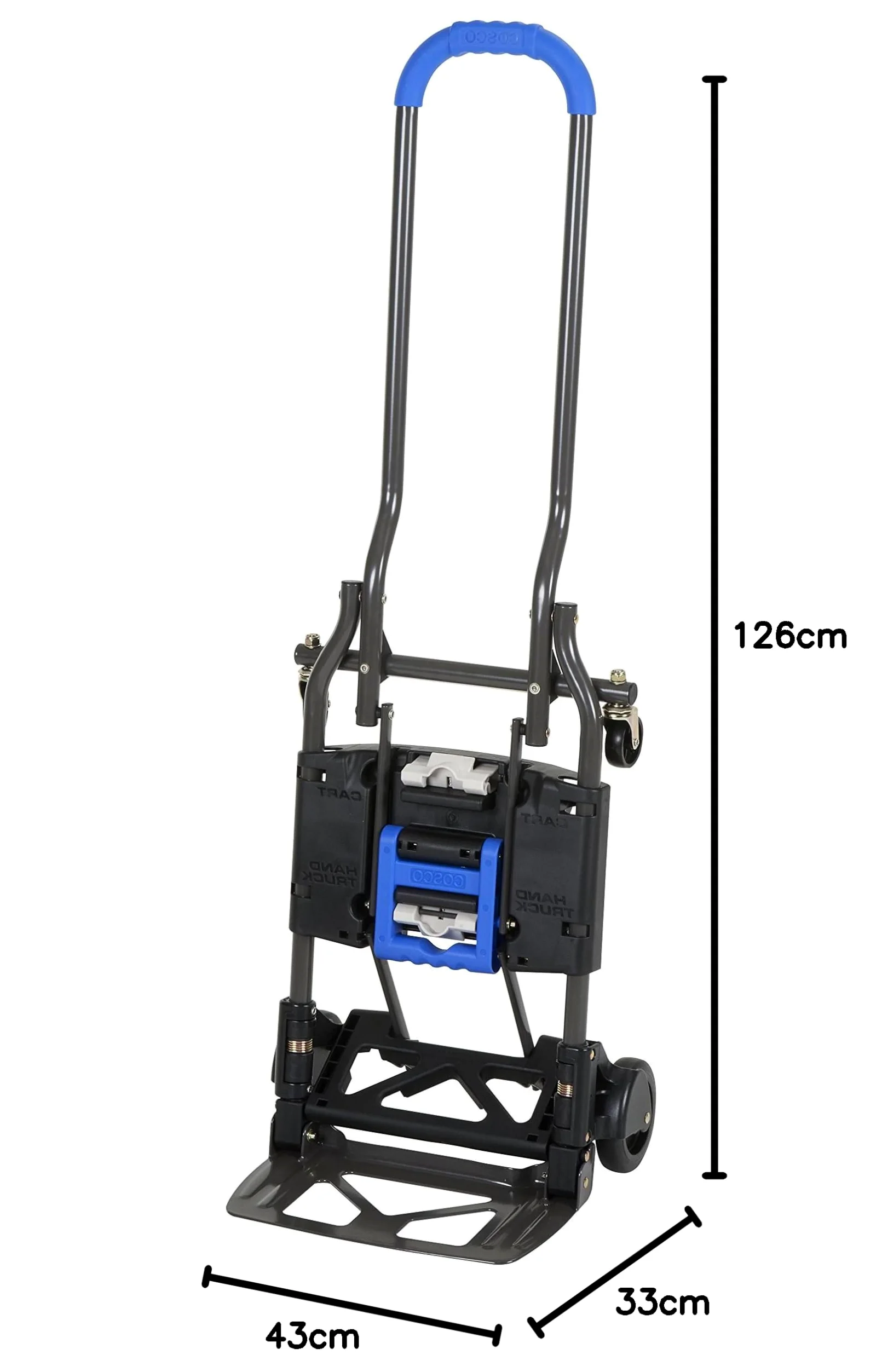 Cosco Shifter, Carretilla de Mano 135kg Plegable de Multiples Posiciones para Trabajos Pesados, Azul