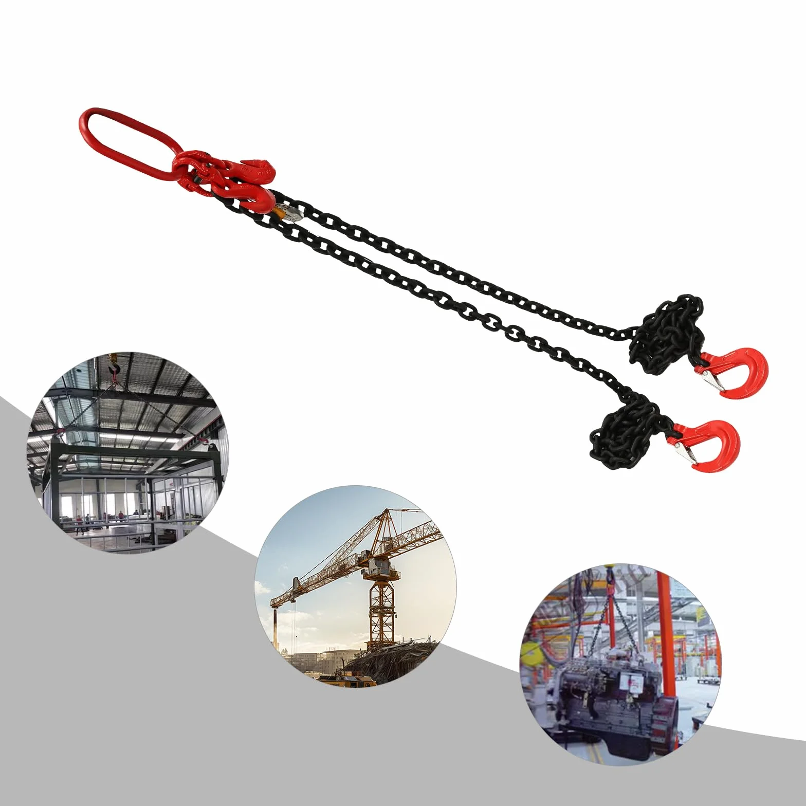 Cadena Elevadora 2T 2m Grúa Colgante Capacidad de Carga Herramienta Elevación