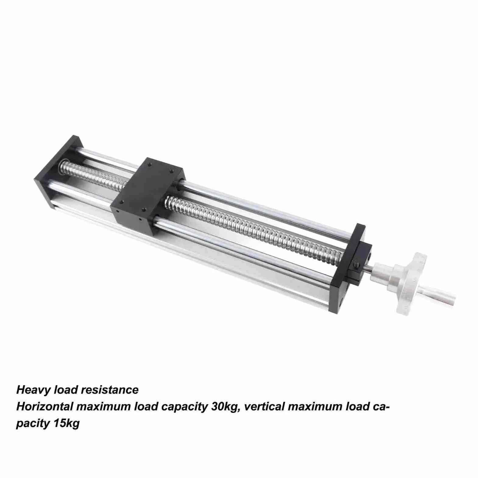 Mesa Deslizante de Riel Guía Lineal, Etapa Lineal de Carrera de 300 Mm, Etapa de Tornillo de Bola con Volante para Motor NEMA23