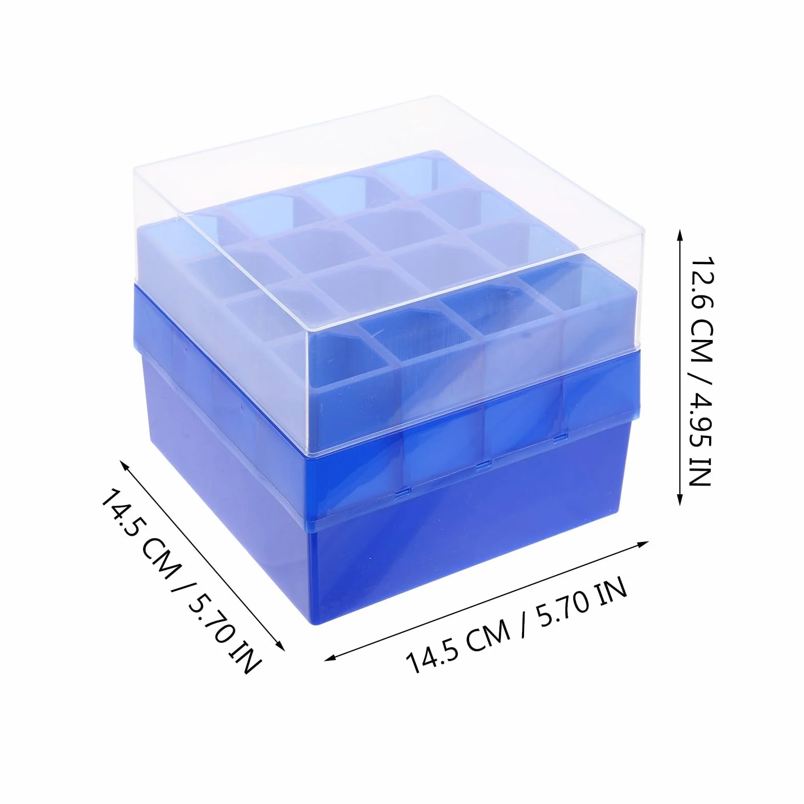 Soporte de Tubos de Microcentrífuga de Plástico Azul 50ml para 16 Tubos Investigación Científica