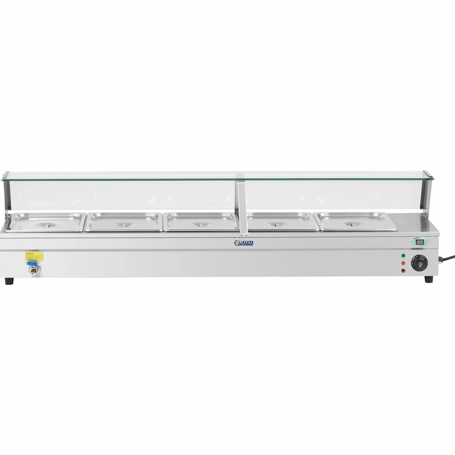 Royal Catering Baño maría RCBM-5 2.200 W 5 x 1/2 GN Acero inoxidable 30–85 °C