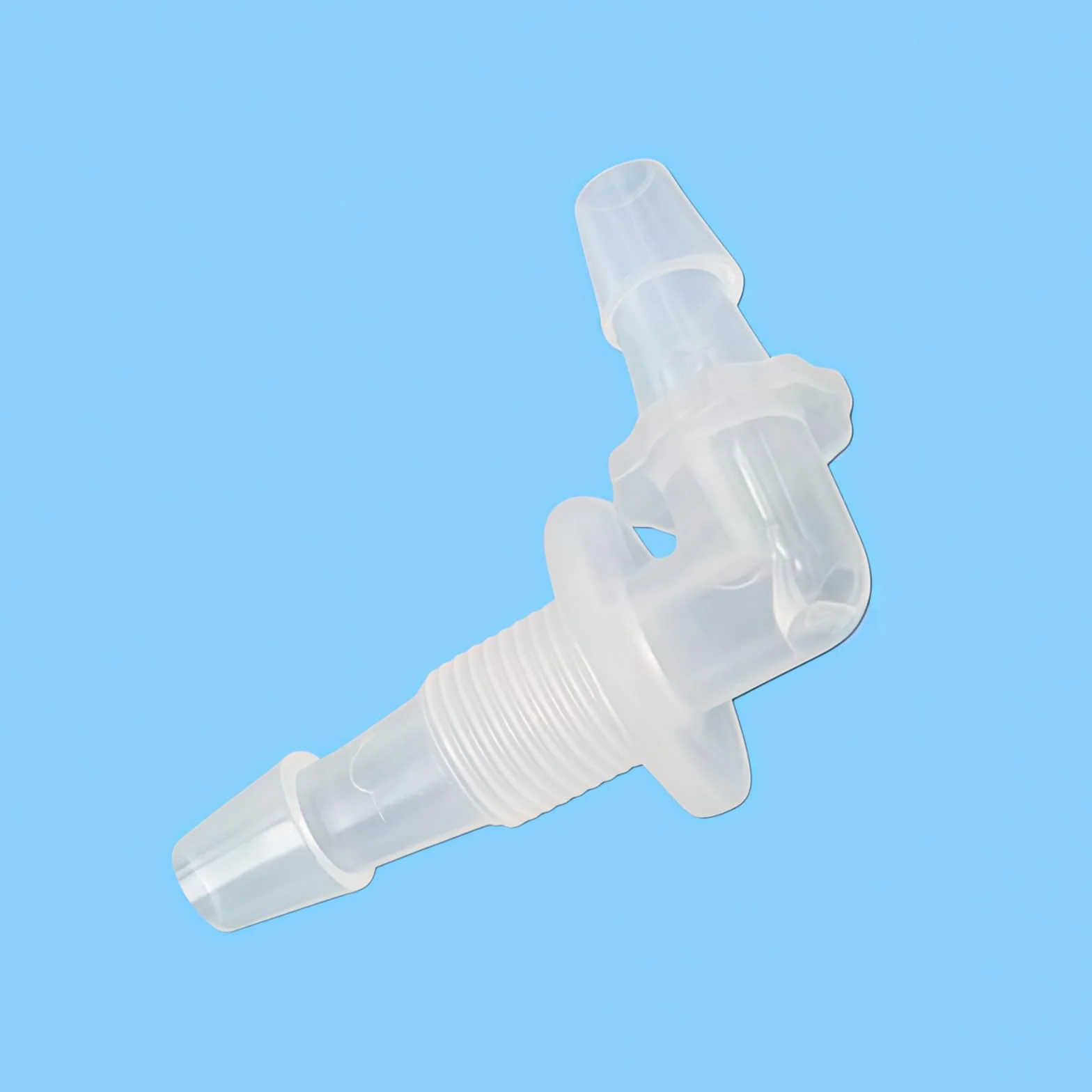 Accesorios de mamparo tipo L de 5,6 mm - Conector de púas de manguera de plástico reutilizable igual a rosca macho de 1/8G con tuerca(50pcs)