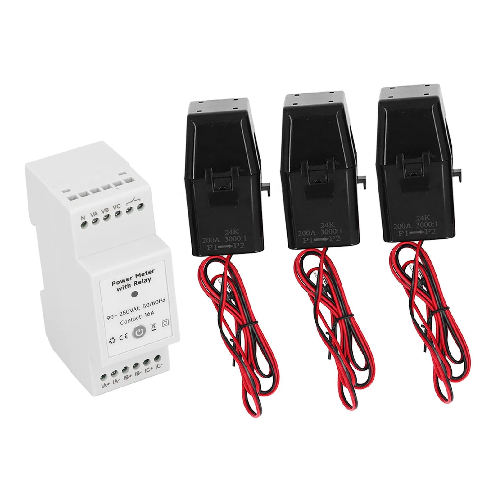 Medidor De EnergíA Inteligente Con Interruptor Con Pinza De 3 200 A, Control Mediante AplicacióN MóVil, Medidor De EnergíA TrifáSico De 4 Cables Para Solar Fotovoltaico